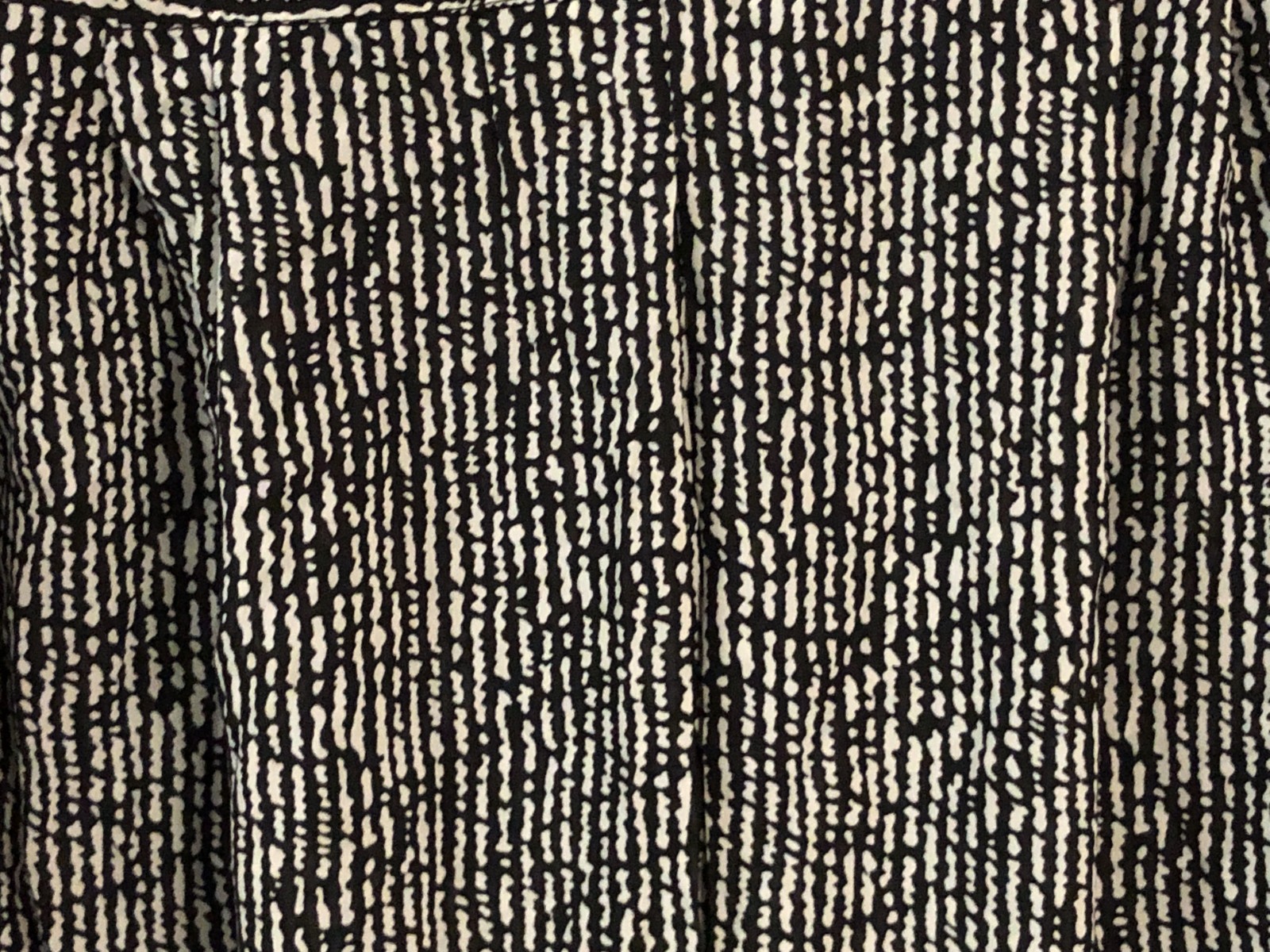 Vtg Samantha Stevens Size 8 Shirt Dress Black & White Abstract Wavy Stripes Belt
