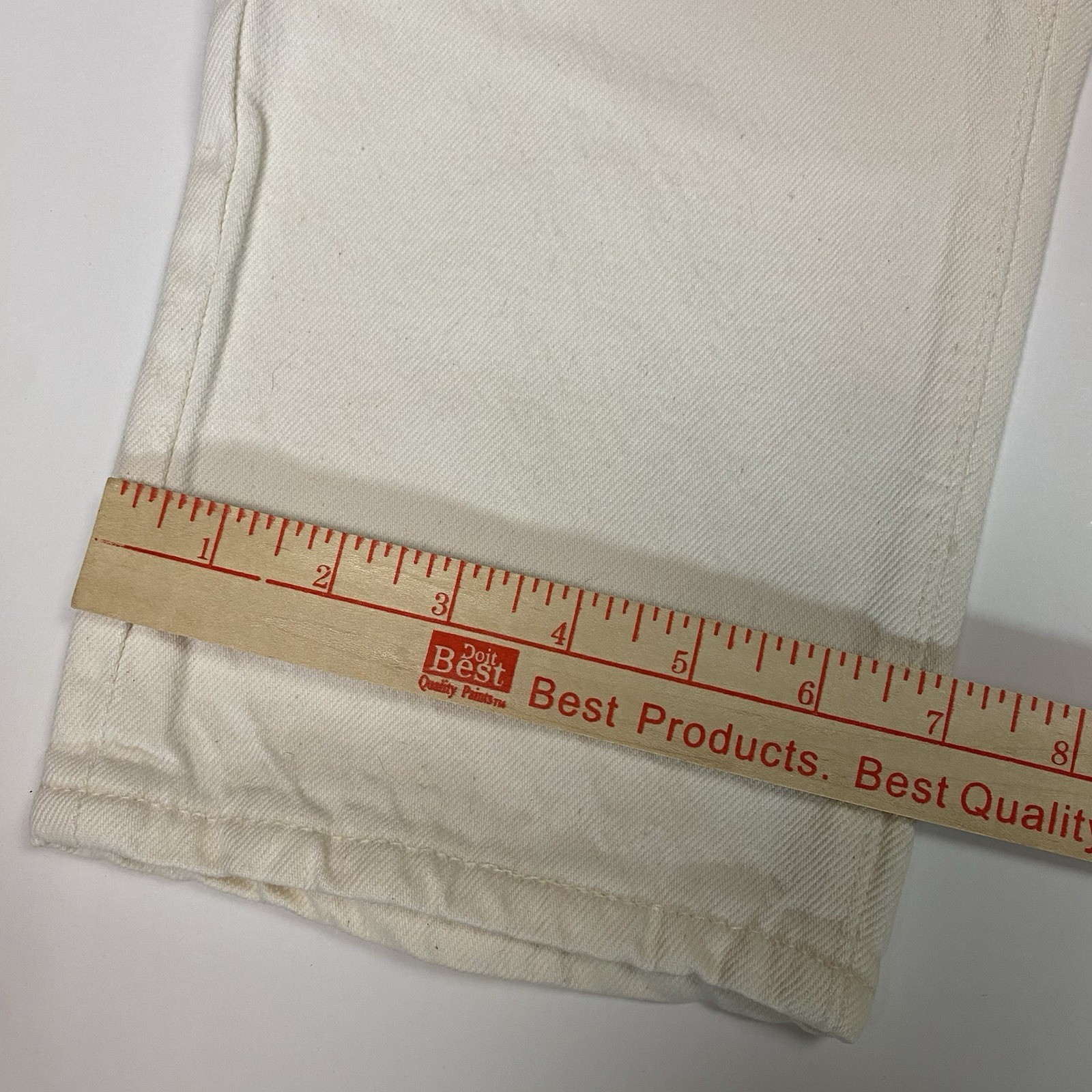 Vintage Levi’s 501 Jeans White Button Fly 80s 90s Size 13LONG Fits 30×33