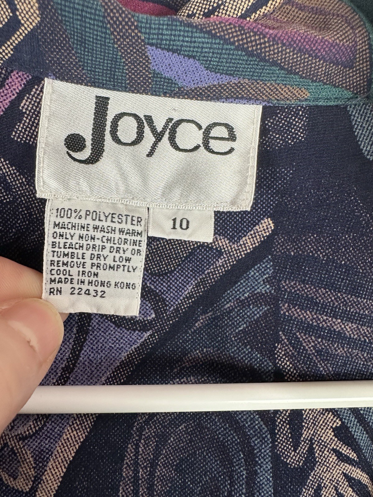 Vintage 90s Joyce Button Up Blouse Wear Art Abstract Colorful Size 10 Y2K
