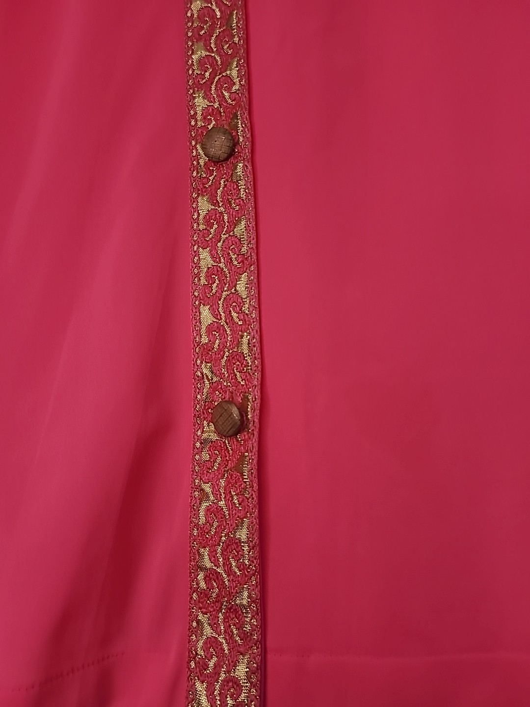 VTG 60s Lorraine Pajamas Coral Metallic Trim Lounge PJ Set Mod Regency Glam 34