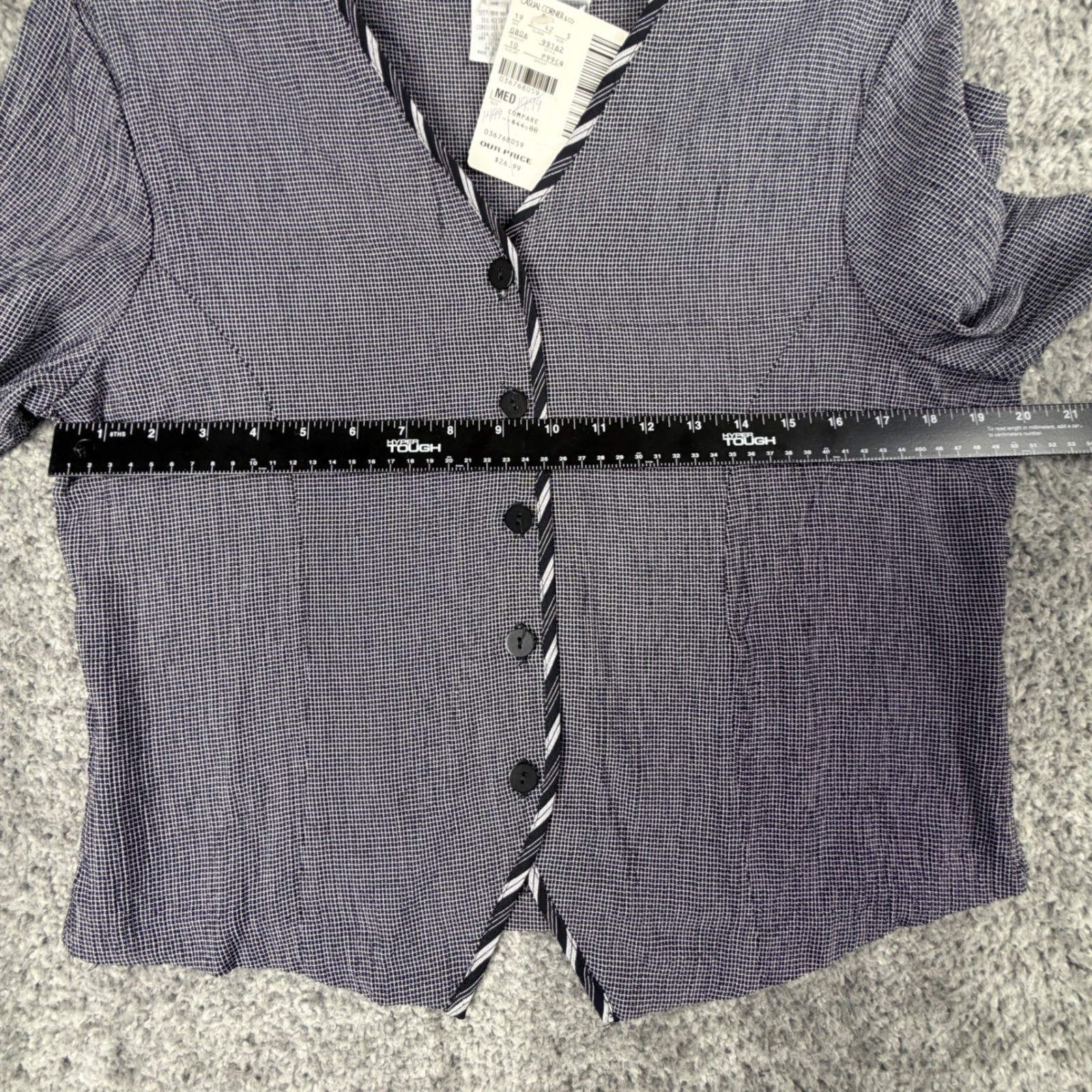 NEW Vtg Casual Corner & Co Women’s Medium 2 Piece Skirt Top Set Black White USA