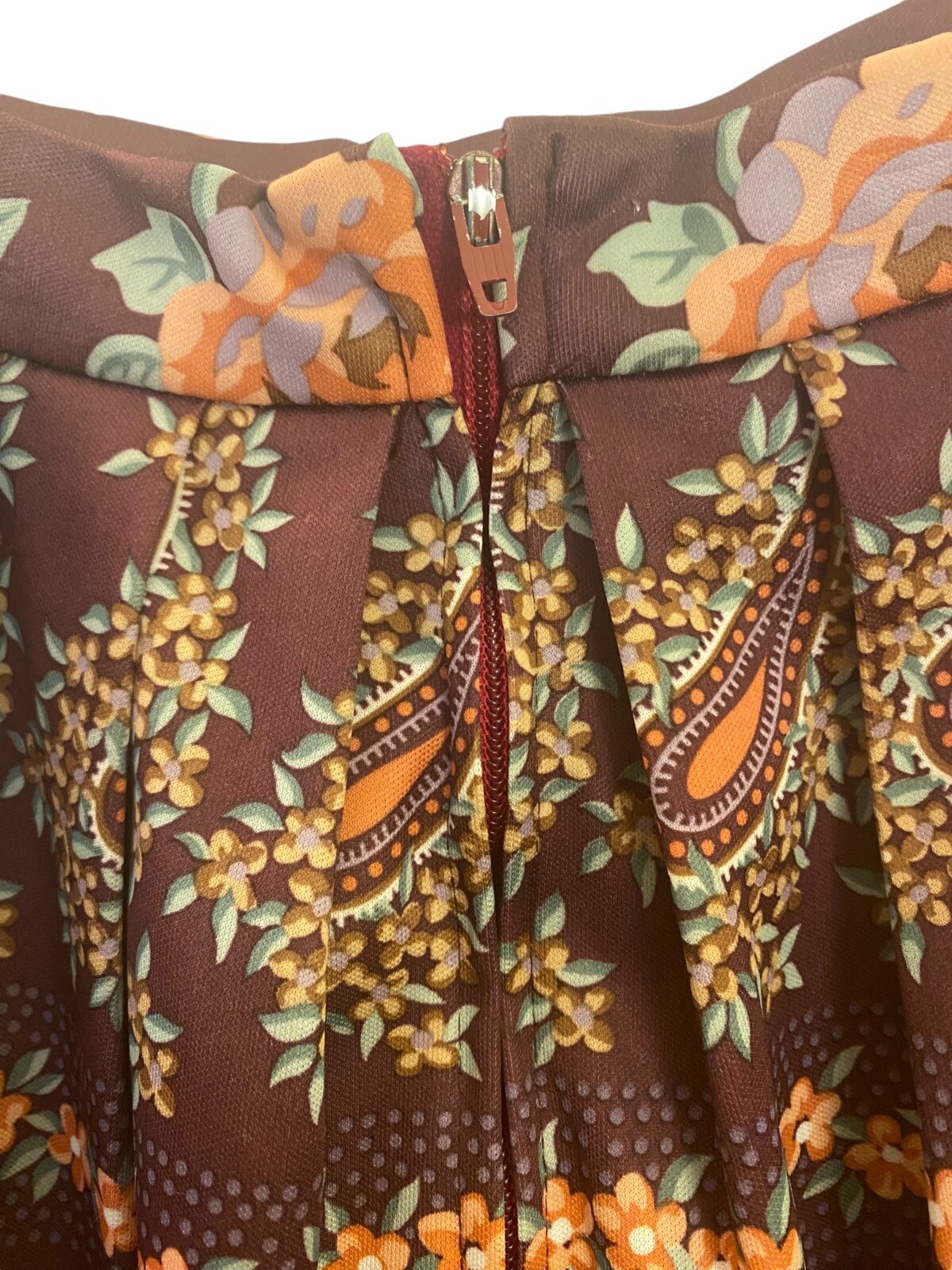 Vintage 1970’s Floral Peasant Top Skirt & Sash Rare See all pics Size 12 Medium