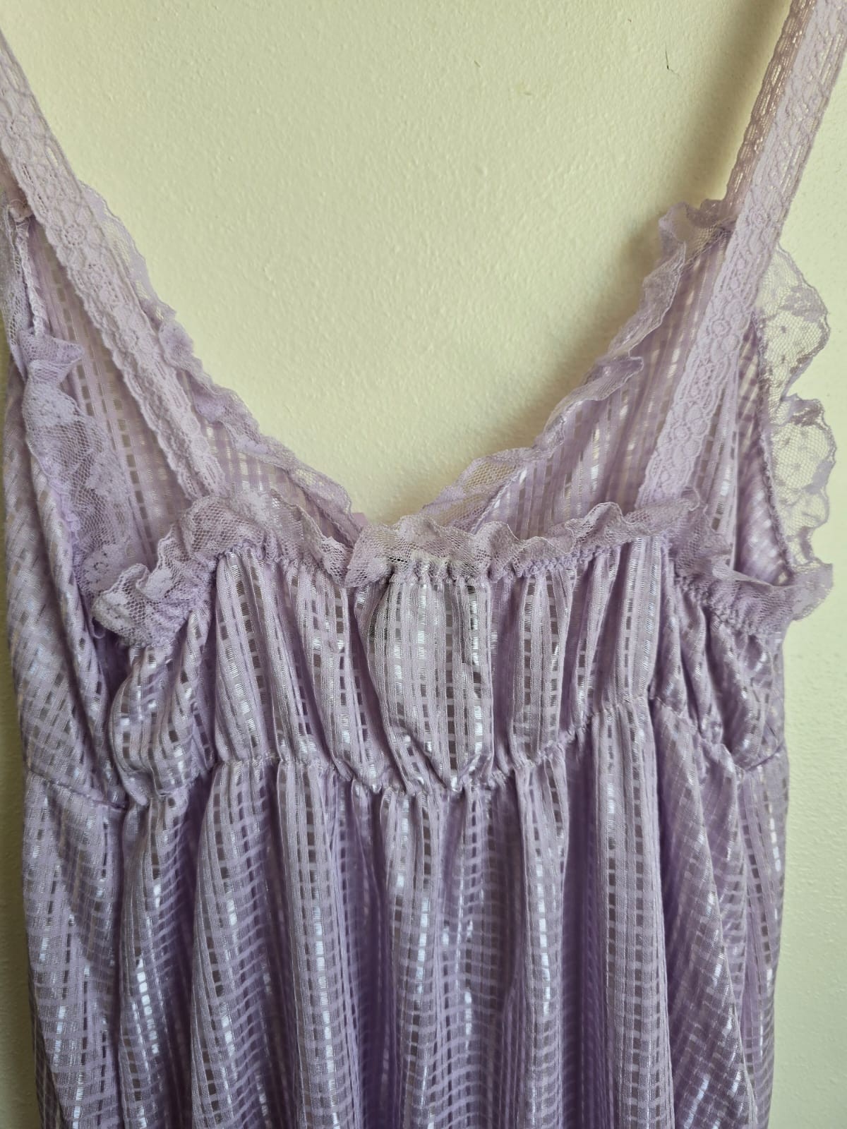 Vintage Bliss New York Purple Slip-On Nightgown Dress Size Medium