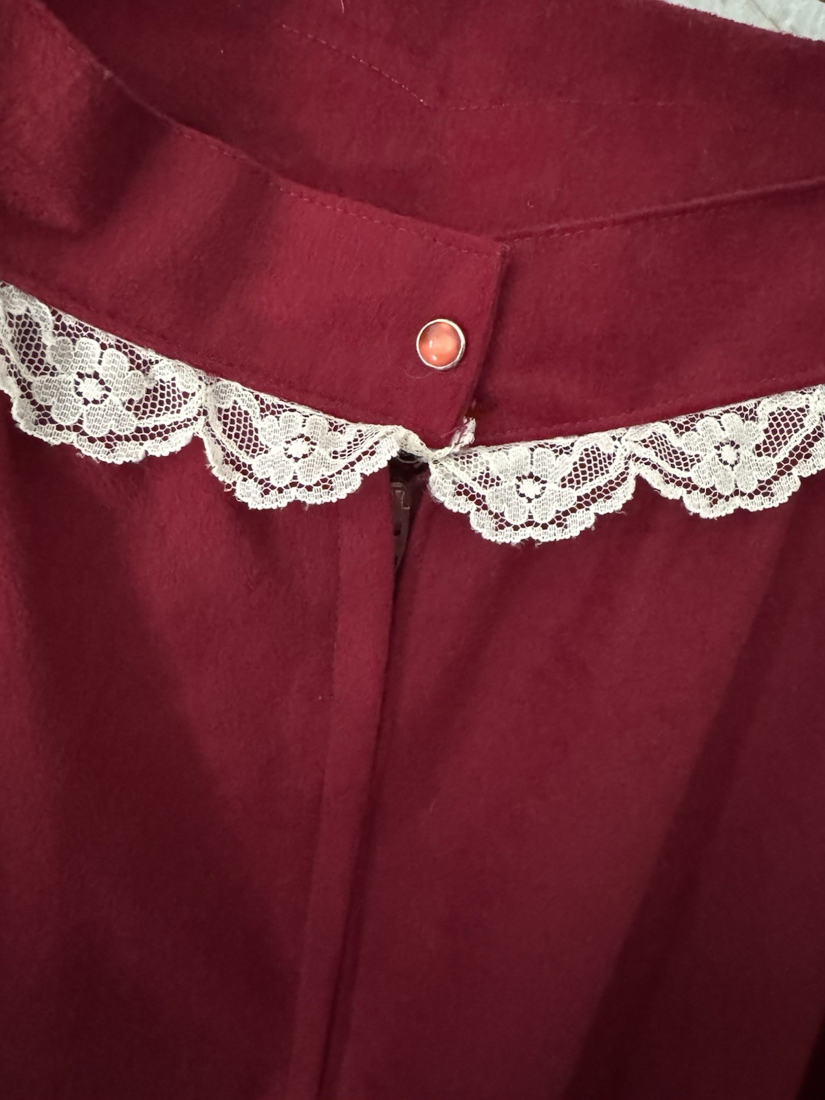 VTG Miss Rodeo America Western Cowgirl Red Lace Skirt Sz 5/6