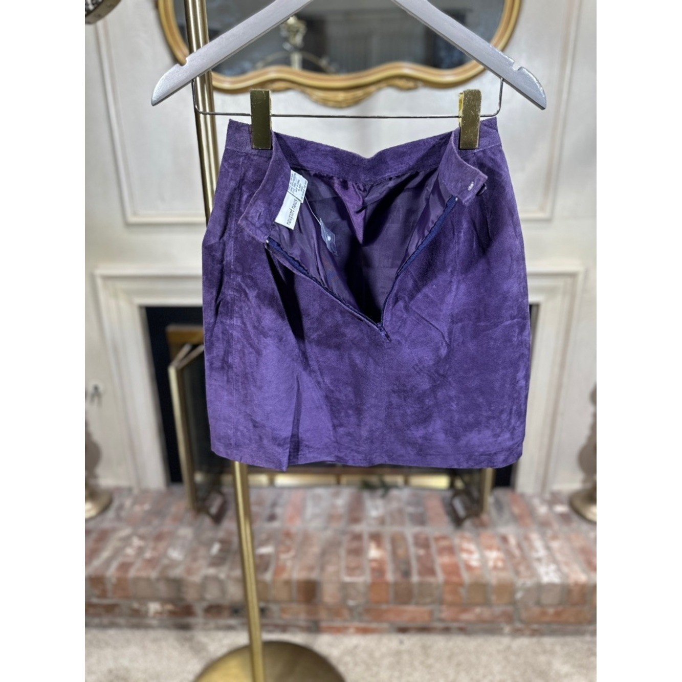 Newport News vintage Skirt size 4 Purple Suede Whimsigoth Indie Sleaze Retro