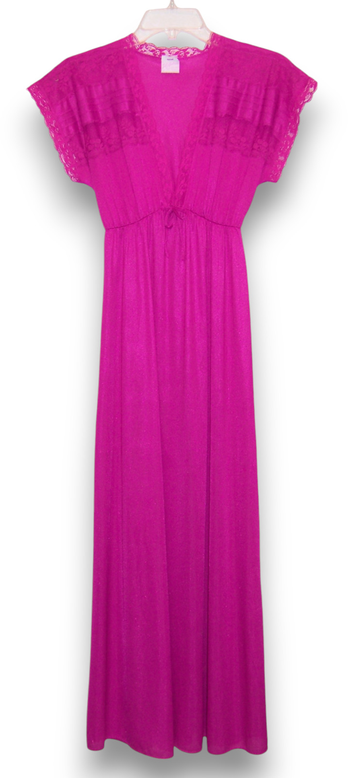 Jill Andrea of New York Vintage Nightgown Women Sz S Magenta Nylon USA Lingerie