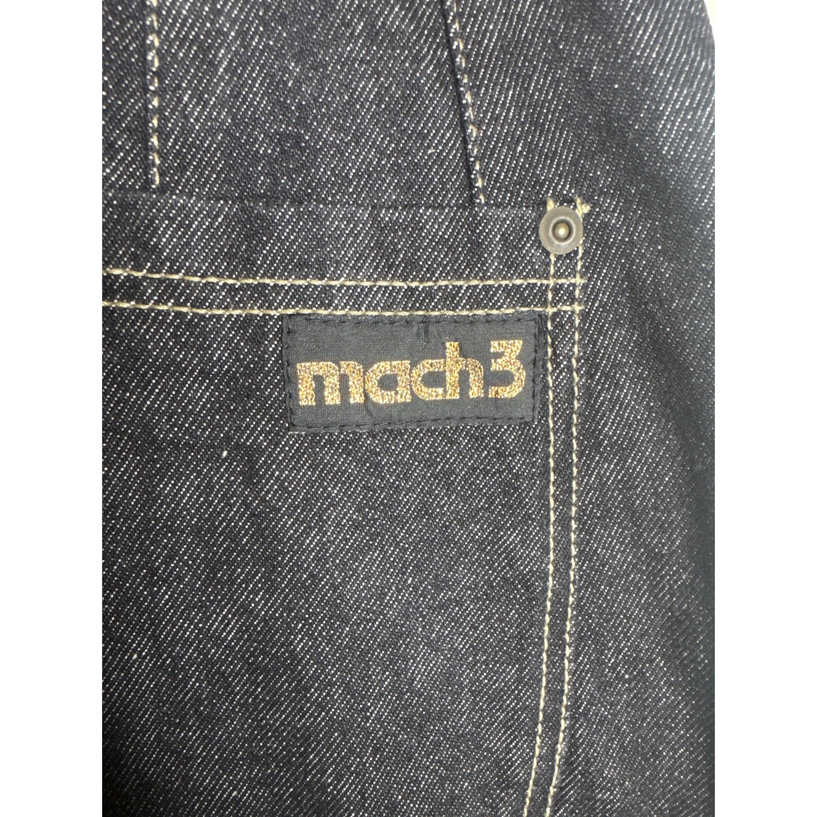 Rare Vintage Mach 3 100% Cotton Dark Wash High Rise Jeans | 80s/90s German Denim