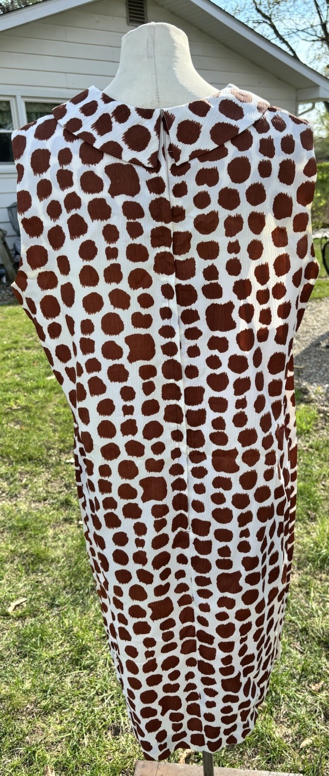 VTG 60s Mod Shift Mini dress Sz L Retro Go Go Mod Cay Artley 40x38x48″