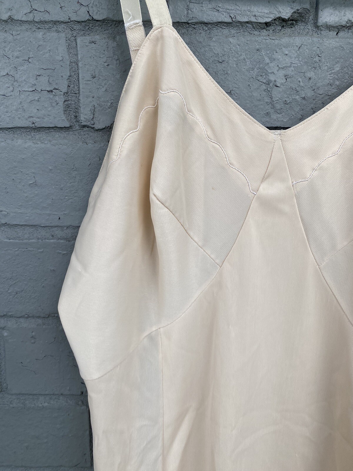 Vintage Sears The doesnt Slip, Slip Sheer Nightgown Fortrel Polyester 34 Short