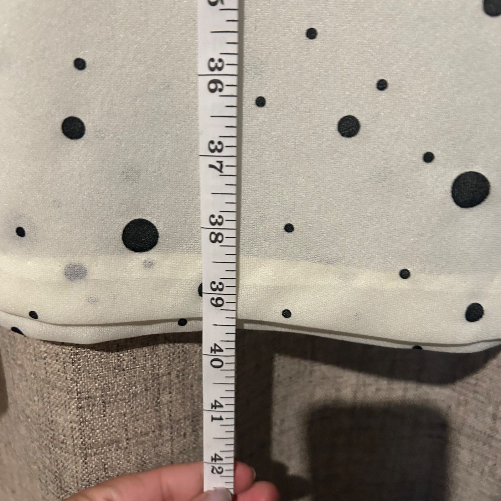 VTG white with black polka dots sheer dress 16 1/2