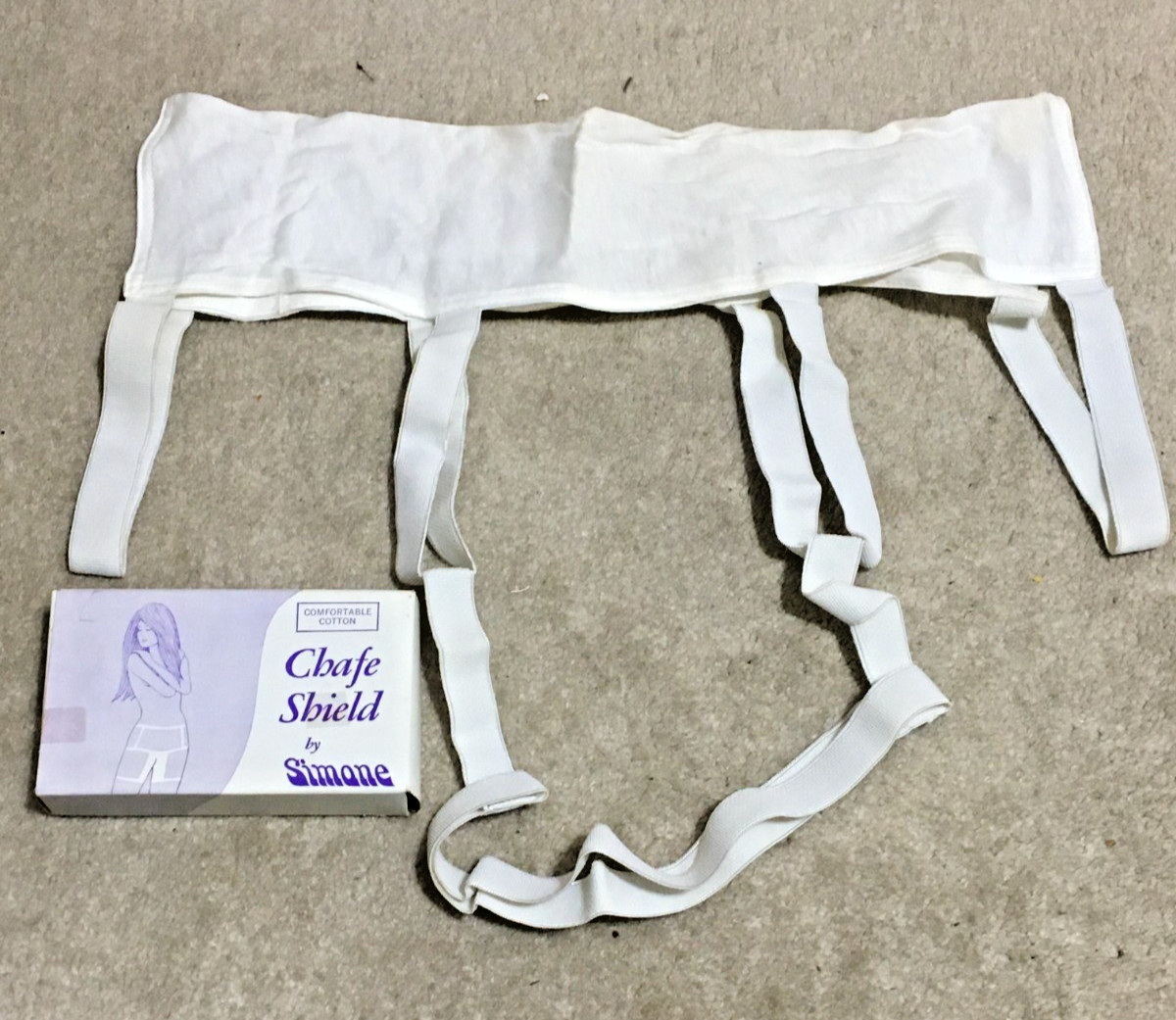 Vtg c1960s Chafe Shield by Simone (Crotch Shield) New in Box 1 Pair Average Size