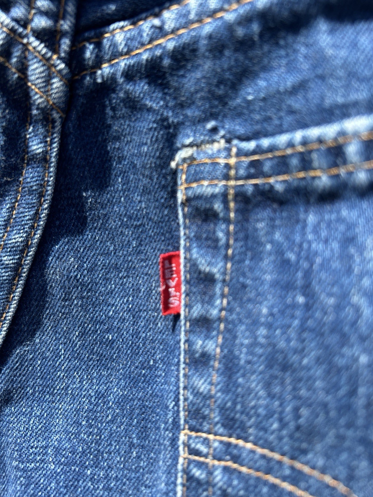 True Vintage 505’s Levi’s Big “E” Denim Cutoffs/ 505 -0217 /Late 60’s Early 70’s