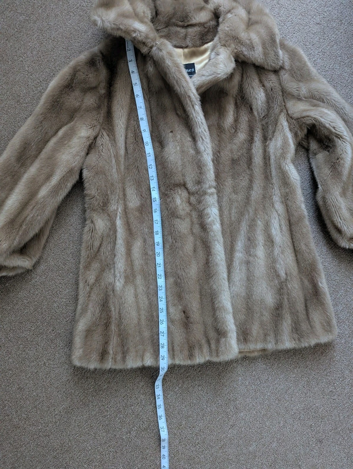 Grandella II Sportowne Jacket Coat Womens 12 Faux Fur Lined Button Vintage