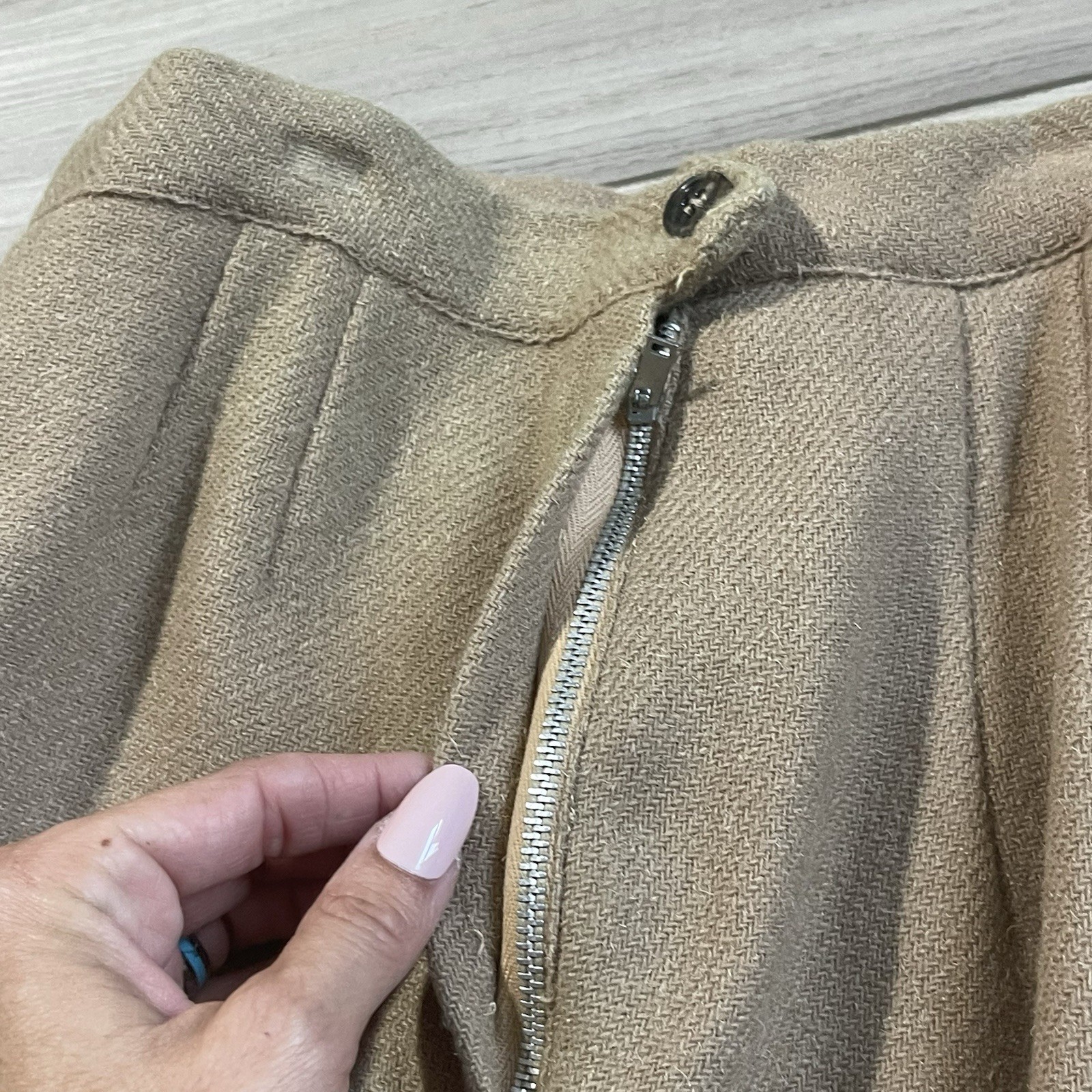 VINTAGE Women’s 2 Pc Set Beige International Ladies Garment Workers Union