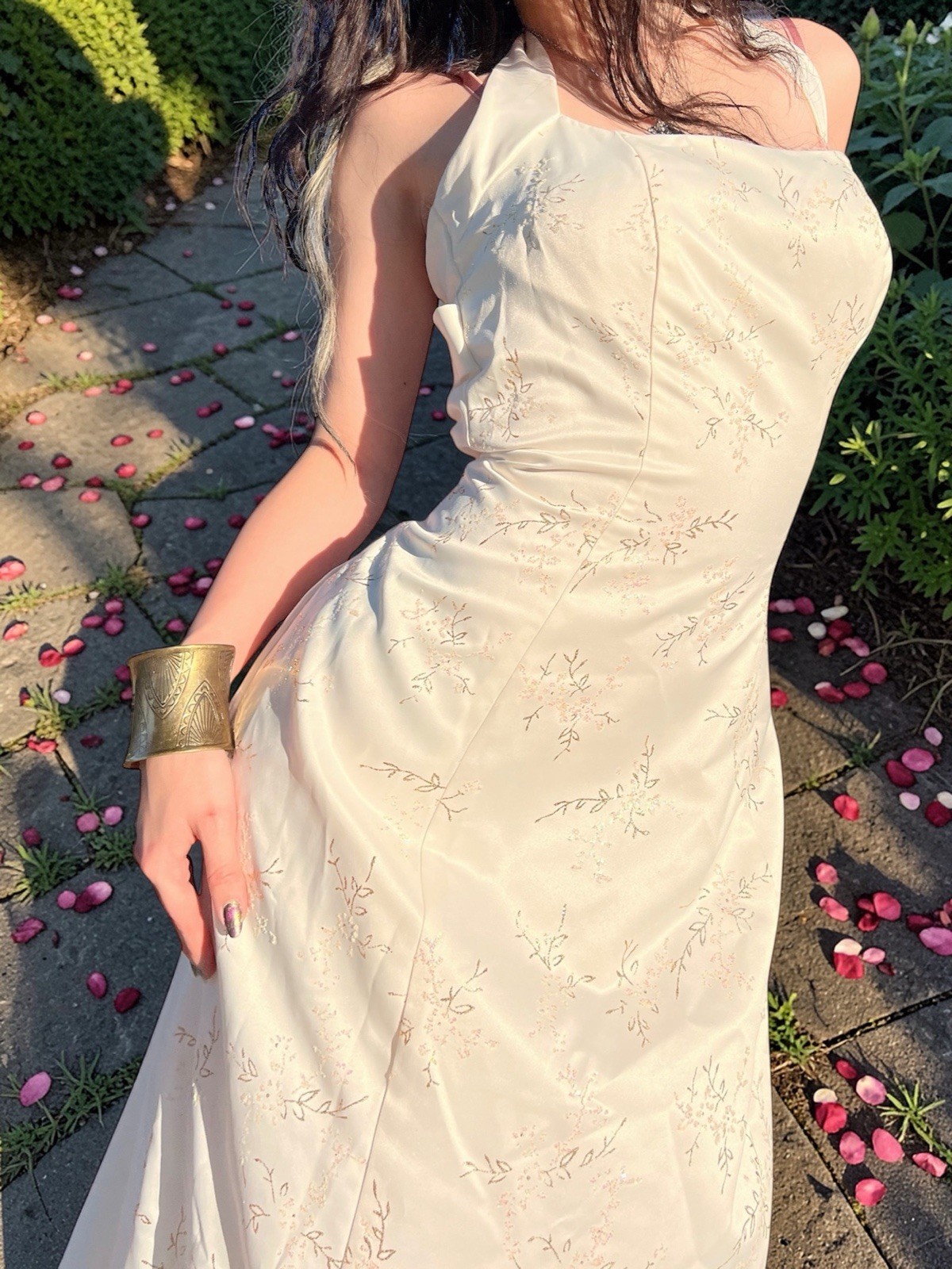 Vintage 90s prom dress White Satin glitter Fairy Grunge y2k Zum Zum Niki Livas 6