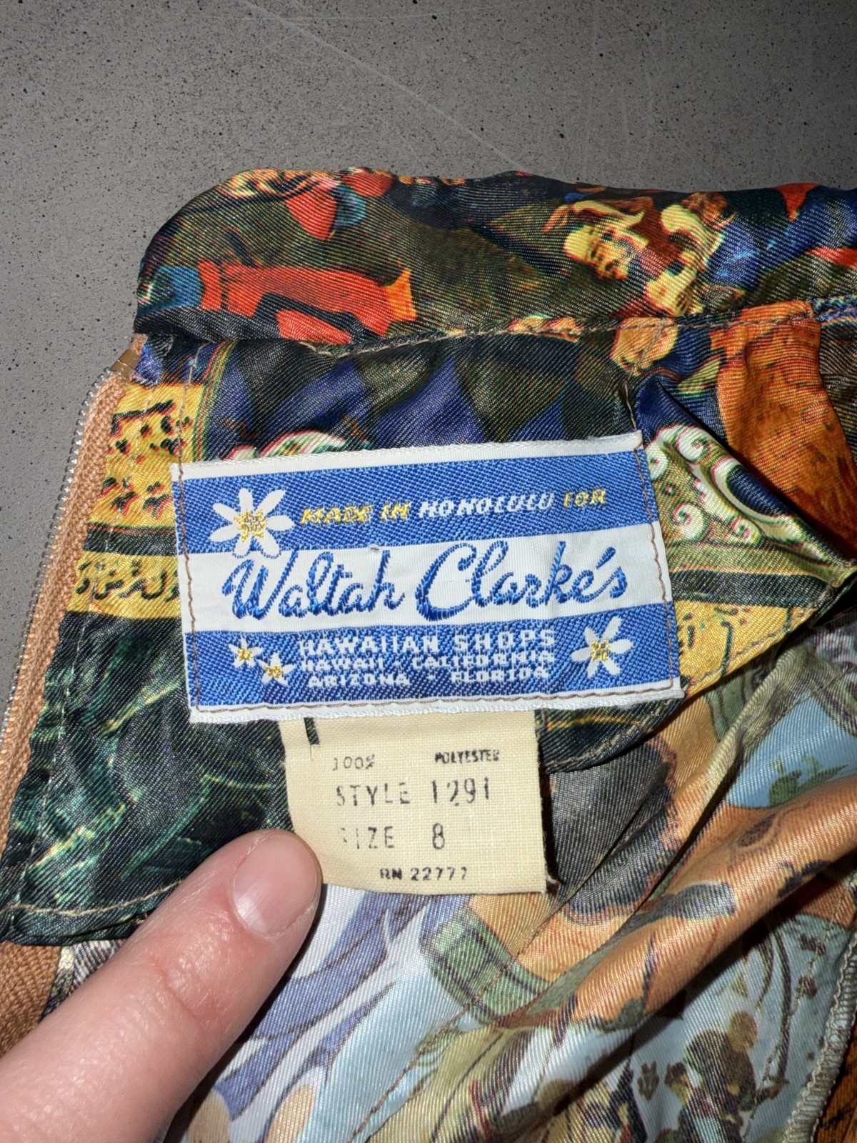 Vtg Timeless Waltah Clarke’s 60-70s Cheongsam Quipao Maxi Patchwork dress Size 8