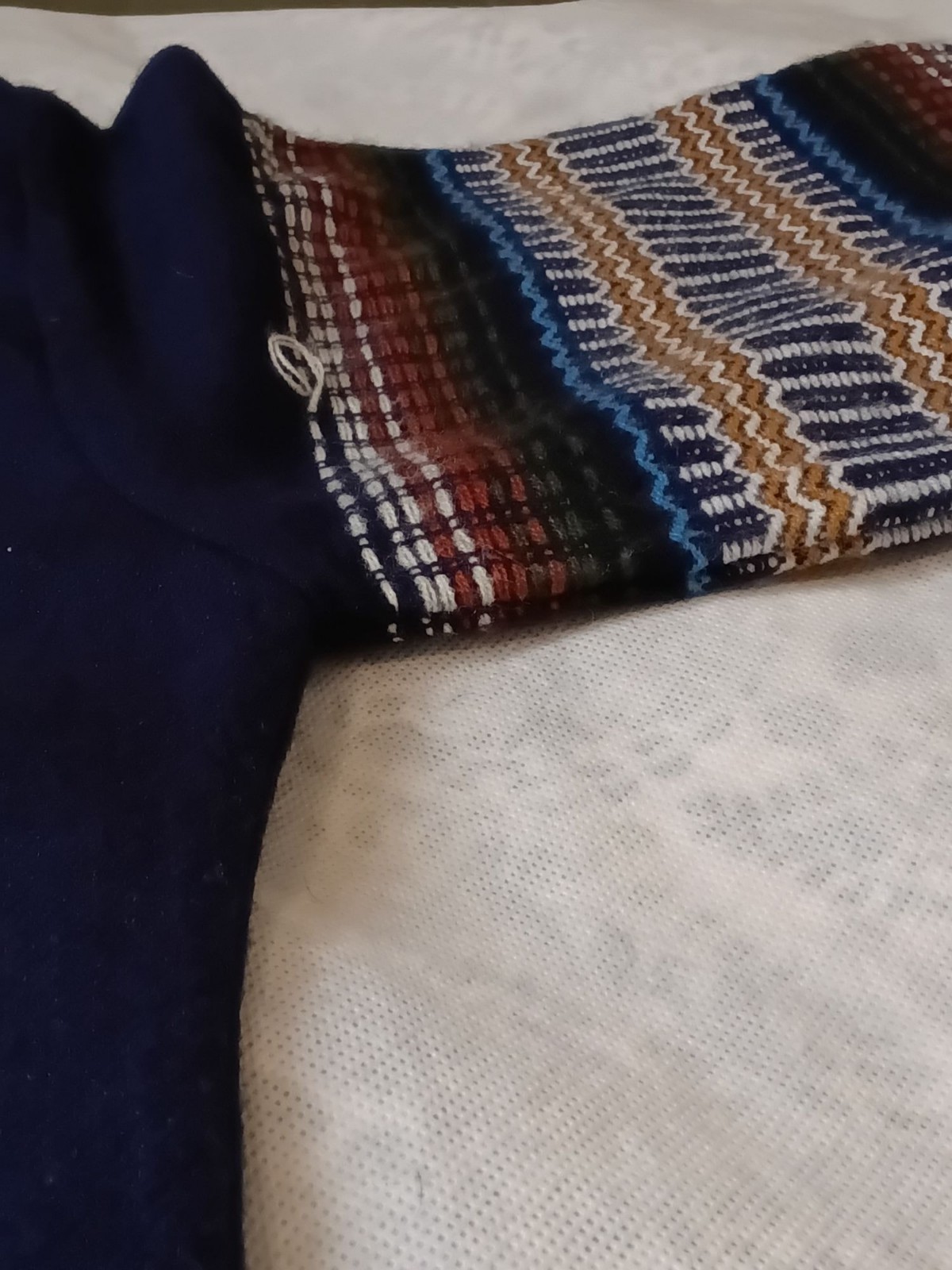 Vtg 80s Peru Ecuador Bolivia South America L/XL Colorful Hand Woven Dress
