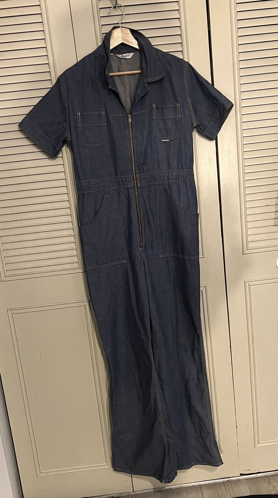 Vintage 1970’s March 1 Blue Denim Jumpsuit Size 5 Petit
