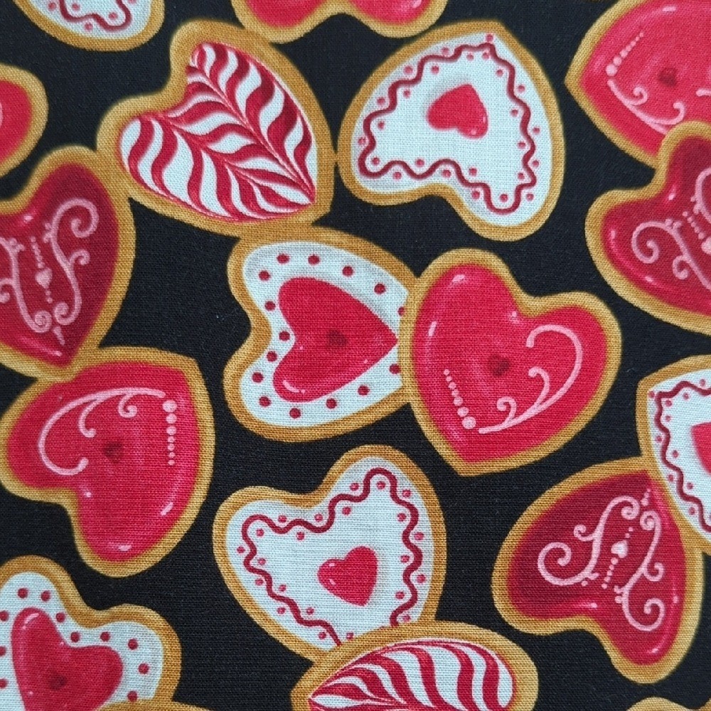 Vtg Style Fervour Modcloth Heart Cookie Dress Valentine’s Day Retro Pinup Med Lg