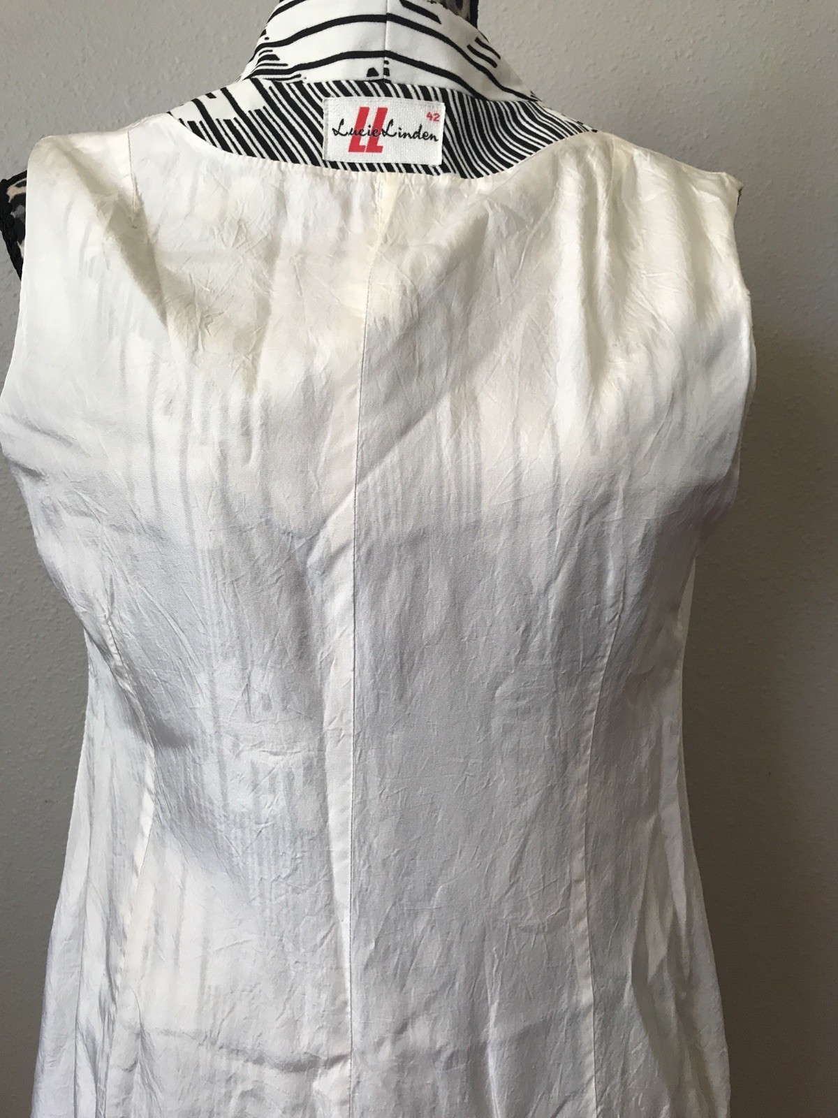 Vintage Lucie Linden floral print button front dress size 42