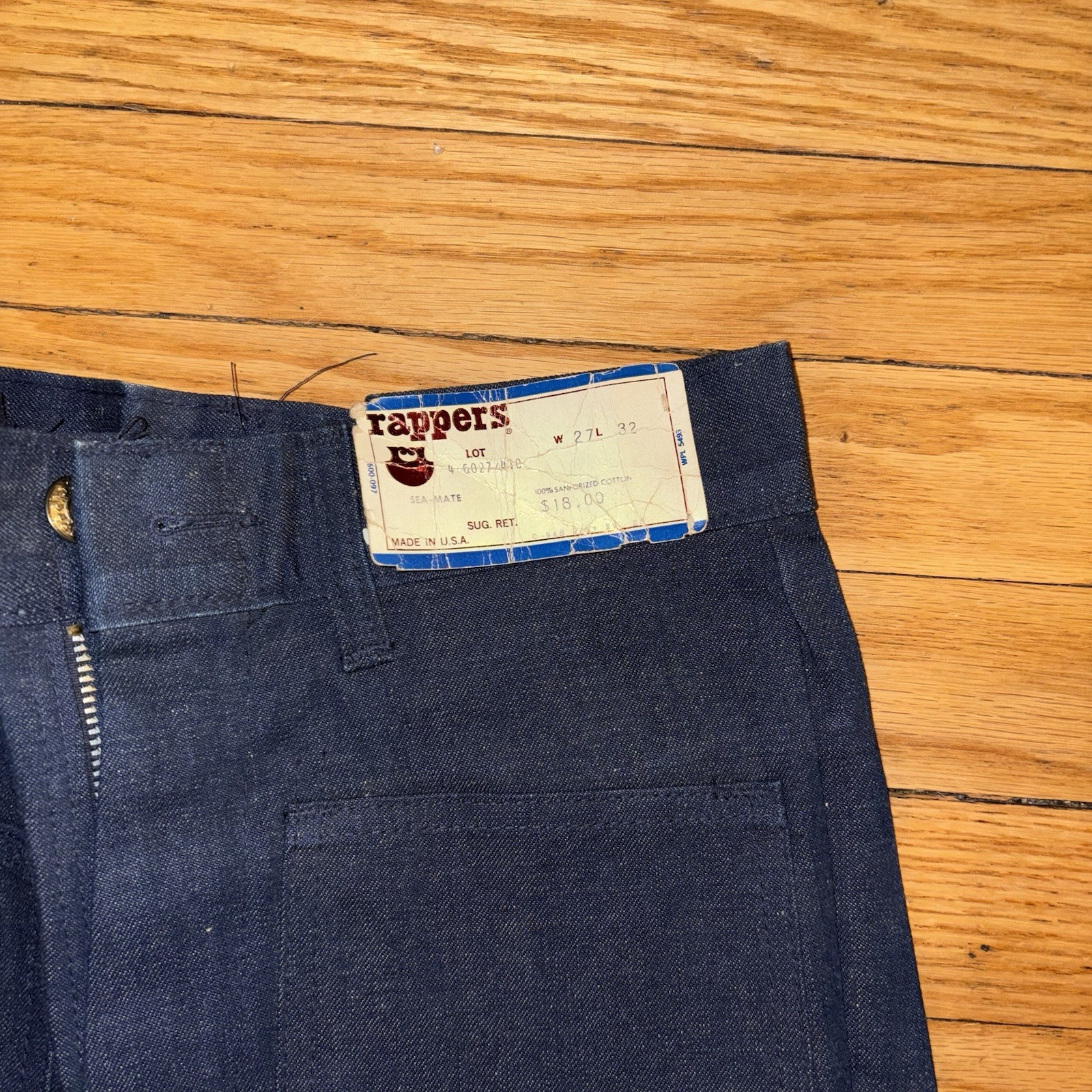 Vtg 70s Bell Bottom DEE CEE Rapper Flare Jeans Denim Dead Stock Size 27×32 NEW