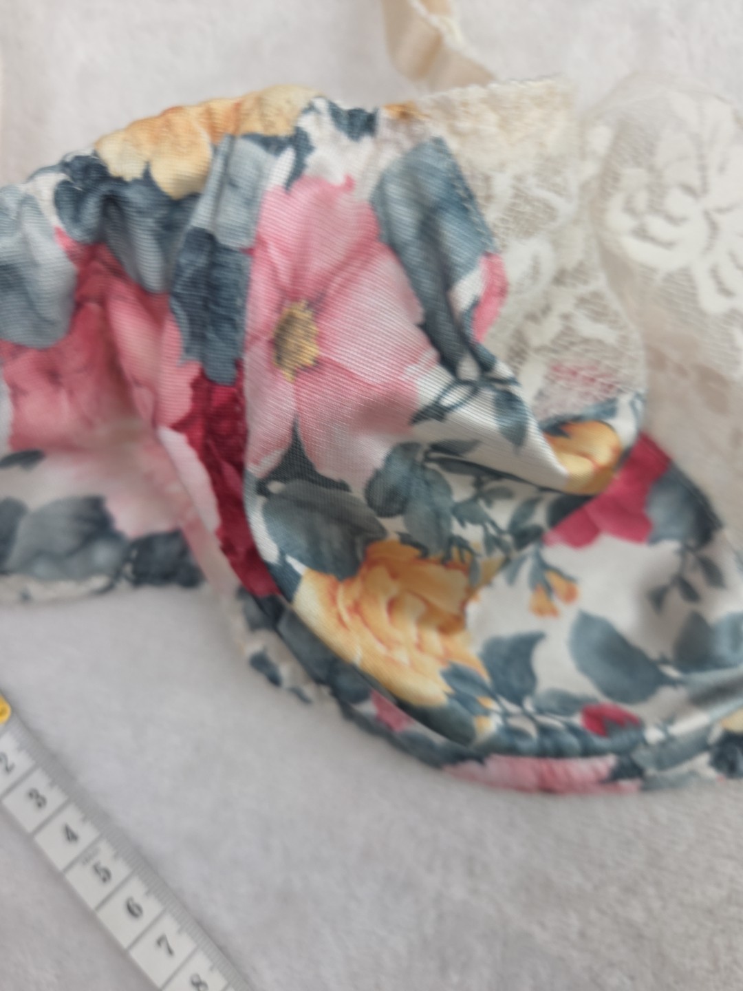 Vtg 1980s 90s Romantic Maidenform Chantilly Rose Floral Bow 7329 SIZE 34D