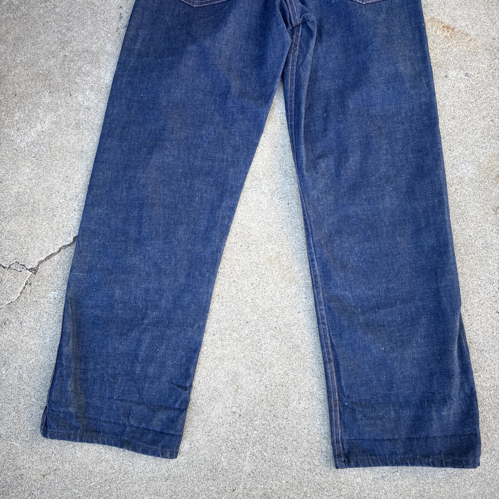 Vintage 1940s 1950s Denim Pants High Waist Jeans Dungaree Sportswear Western