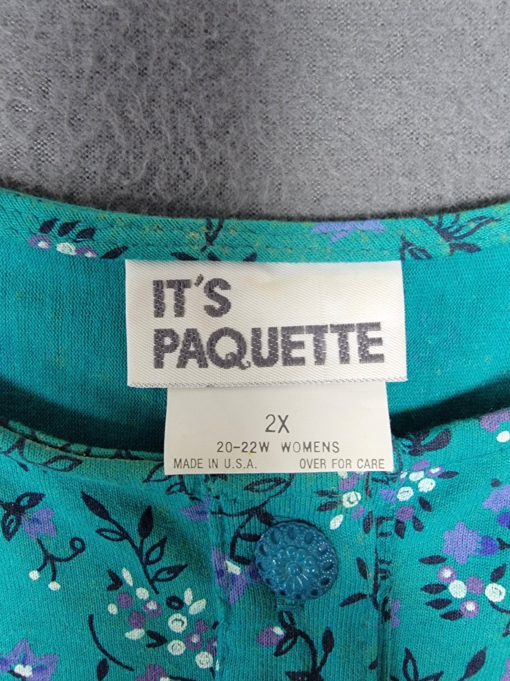 VINTAGE~IT’S PAQUETTE~ Skirt Suit Woman’s 2X Top~1X Skirt Padded 80’s GrannyCore