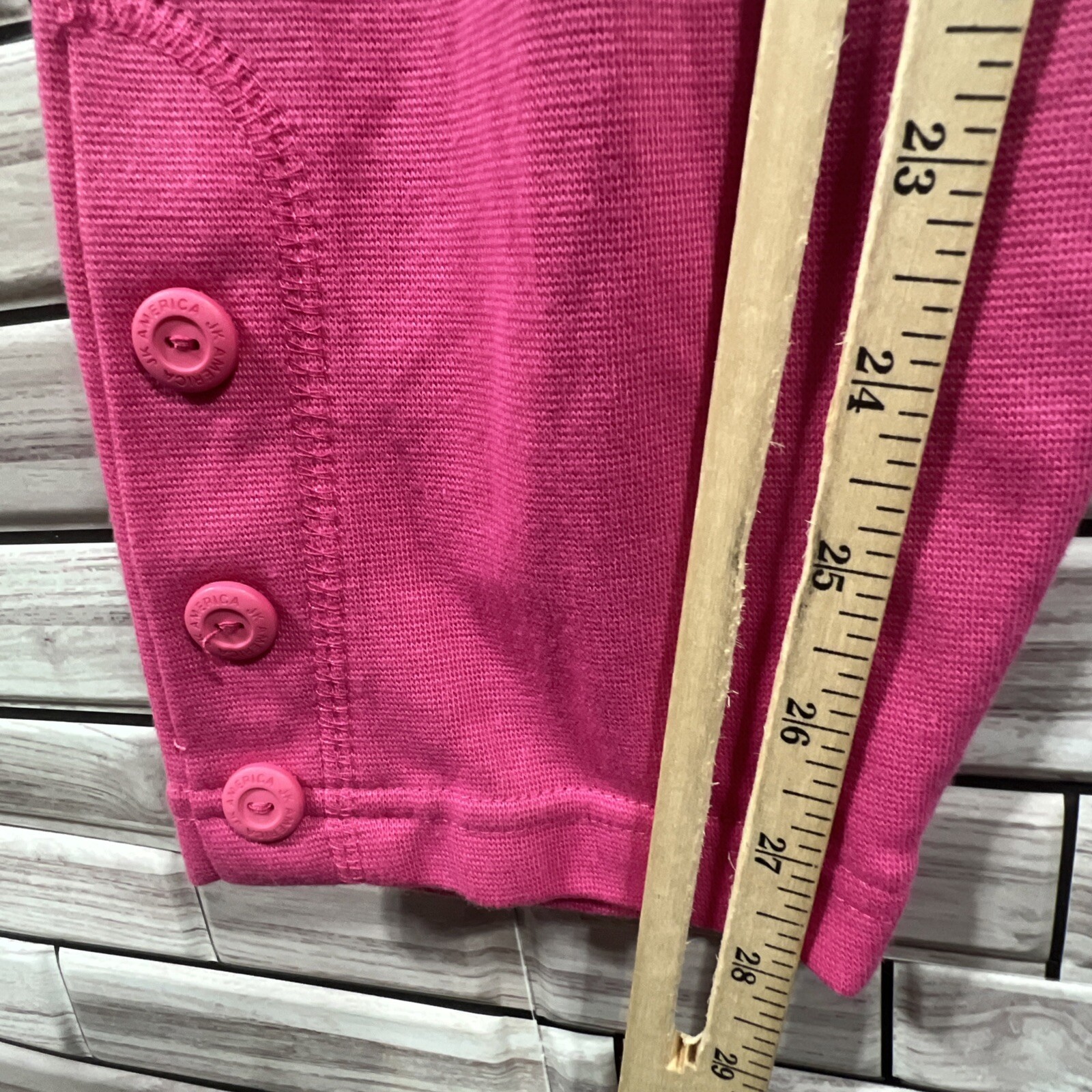 vintage AK America womens L joggers button on sides pink high waisted Retro