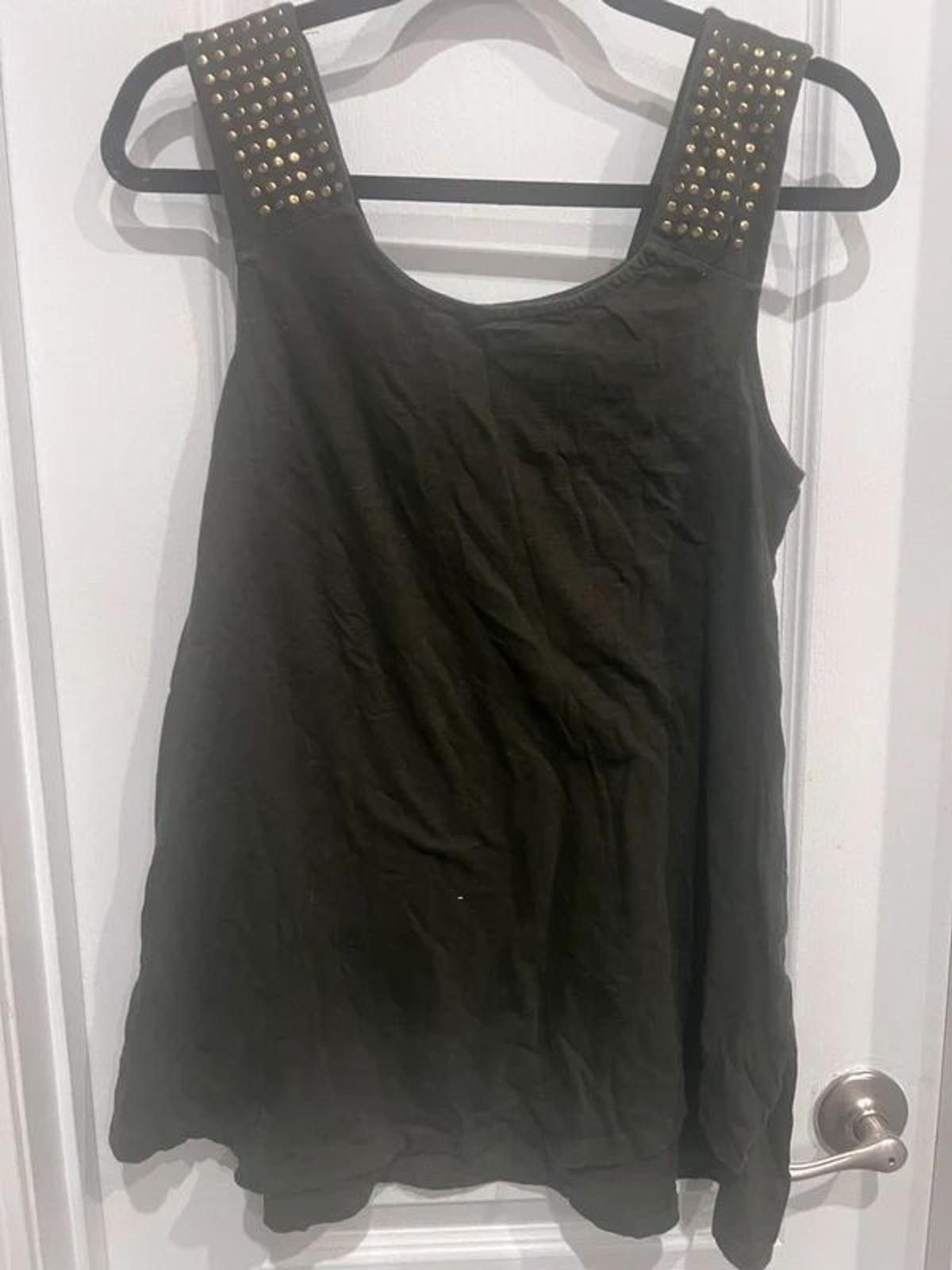 Liz Lange Maternity Dark Green Studded Tank Top Size Medium