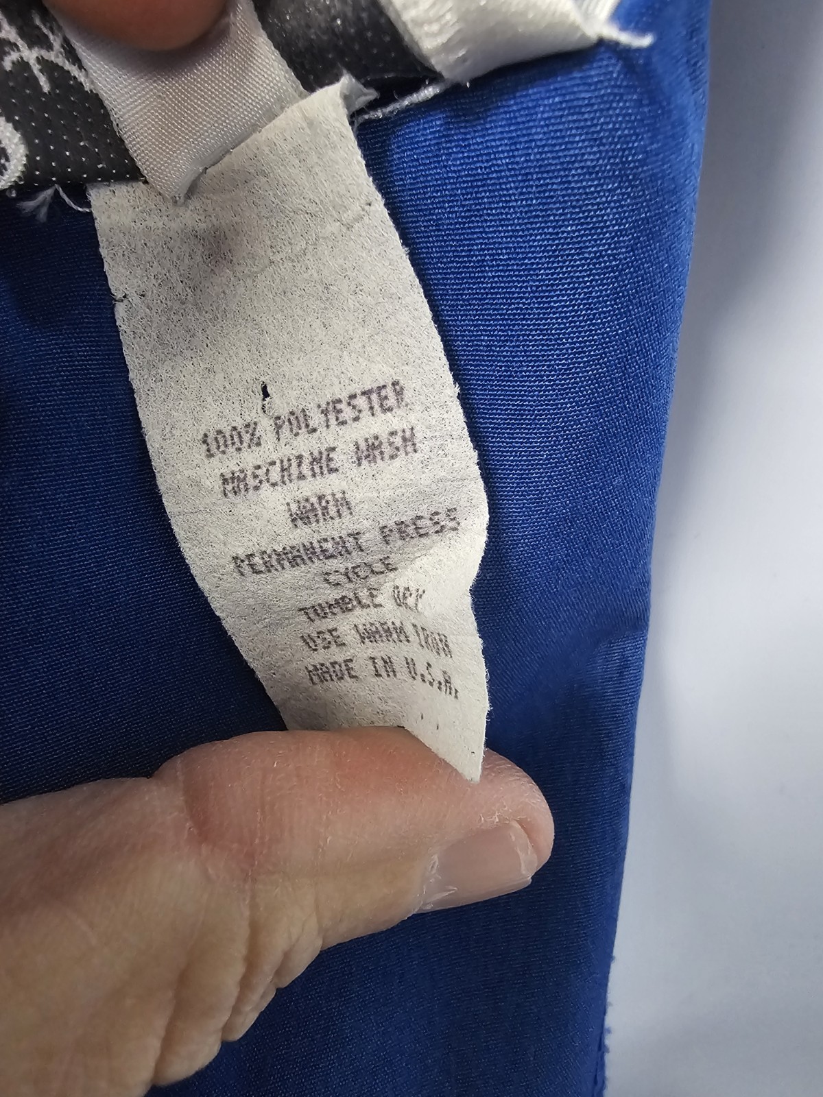 Vintage Ruth Norman Dress Blue Grunge Shift Retro L