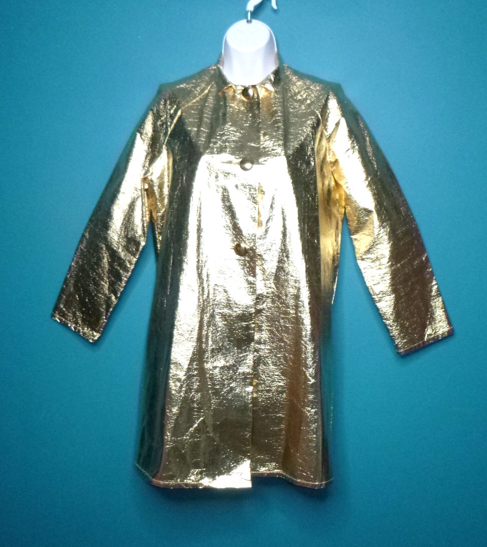 Vtg 60s Golden Girl Metallic Gold Coat Jacket **NEEDS TLC** Sz M