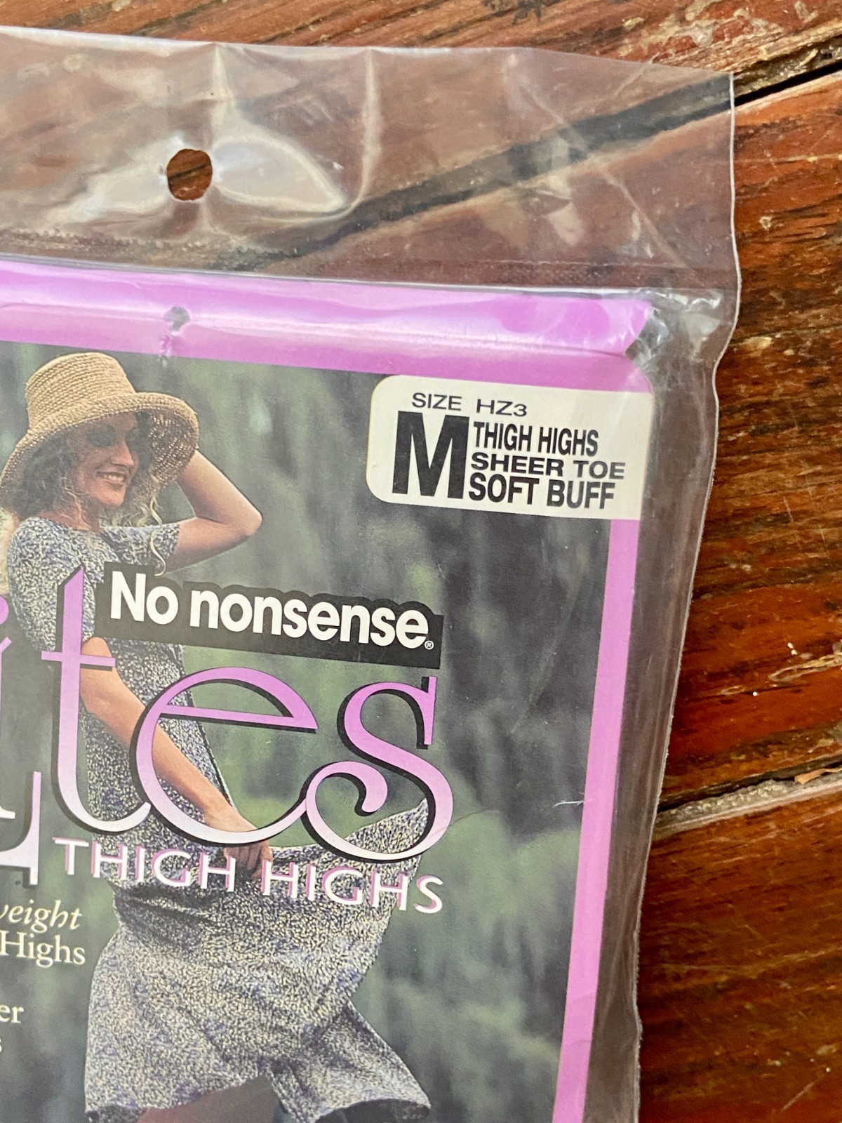 Vintage Hosiery Lot 2 NOS Thigh Highs No Nonsense Lites Lightweight Soft Buff M