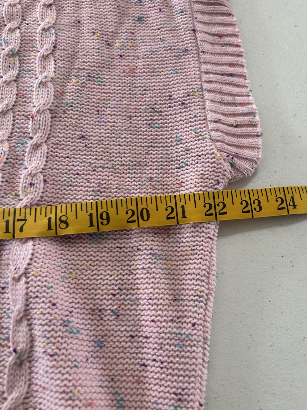 Jolie Vintage 80s Pretty In Pink Acrylic Made USA Short Sleeve Sweater Women’s M