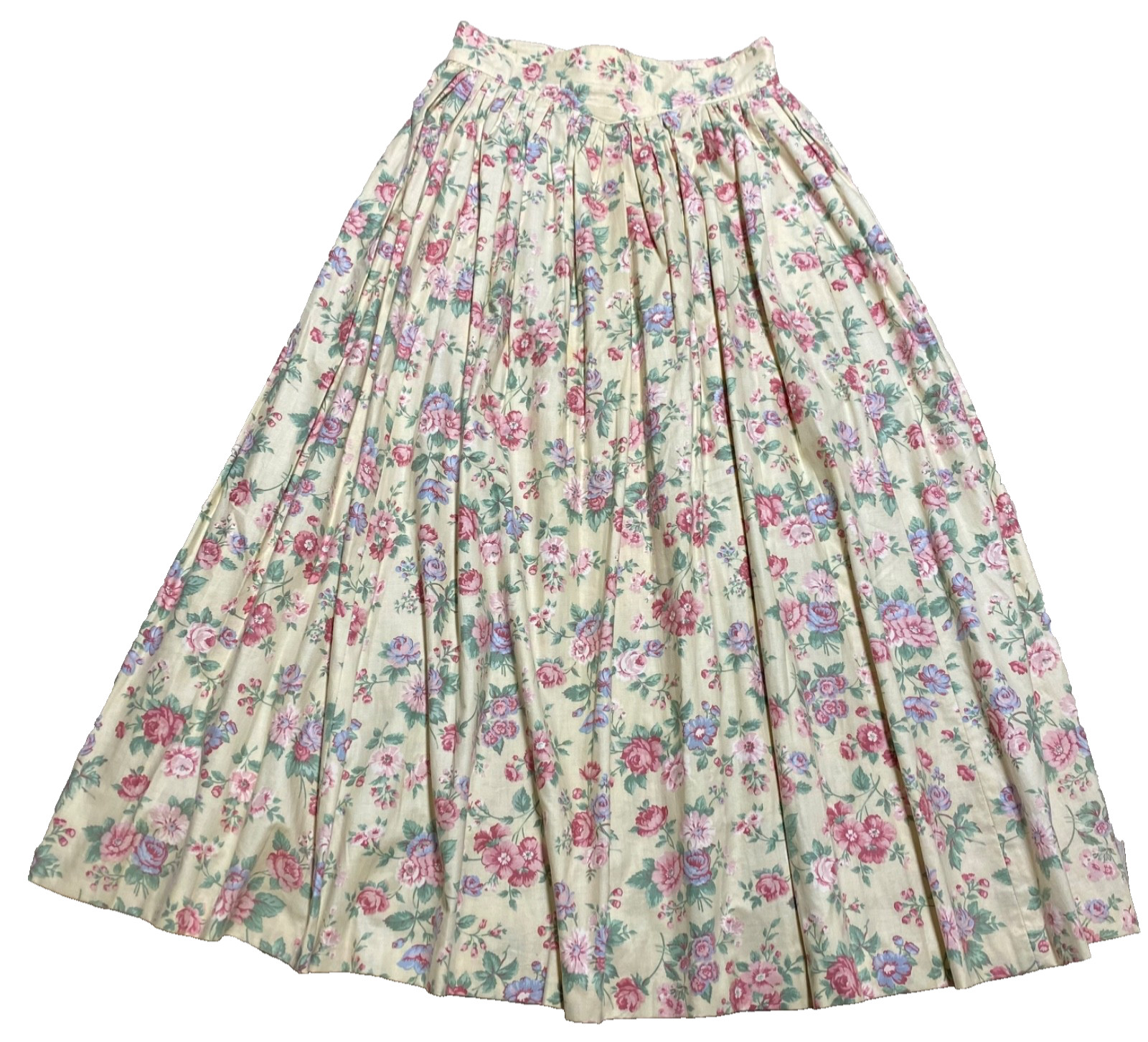 Vintage Maxi Skirt Pastel Floral 90s Bentley Arbuckle Size 10 Cottagecore