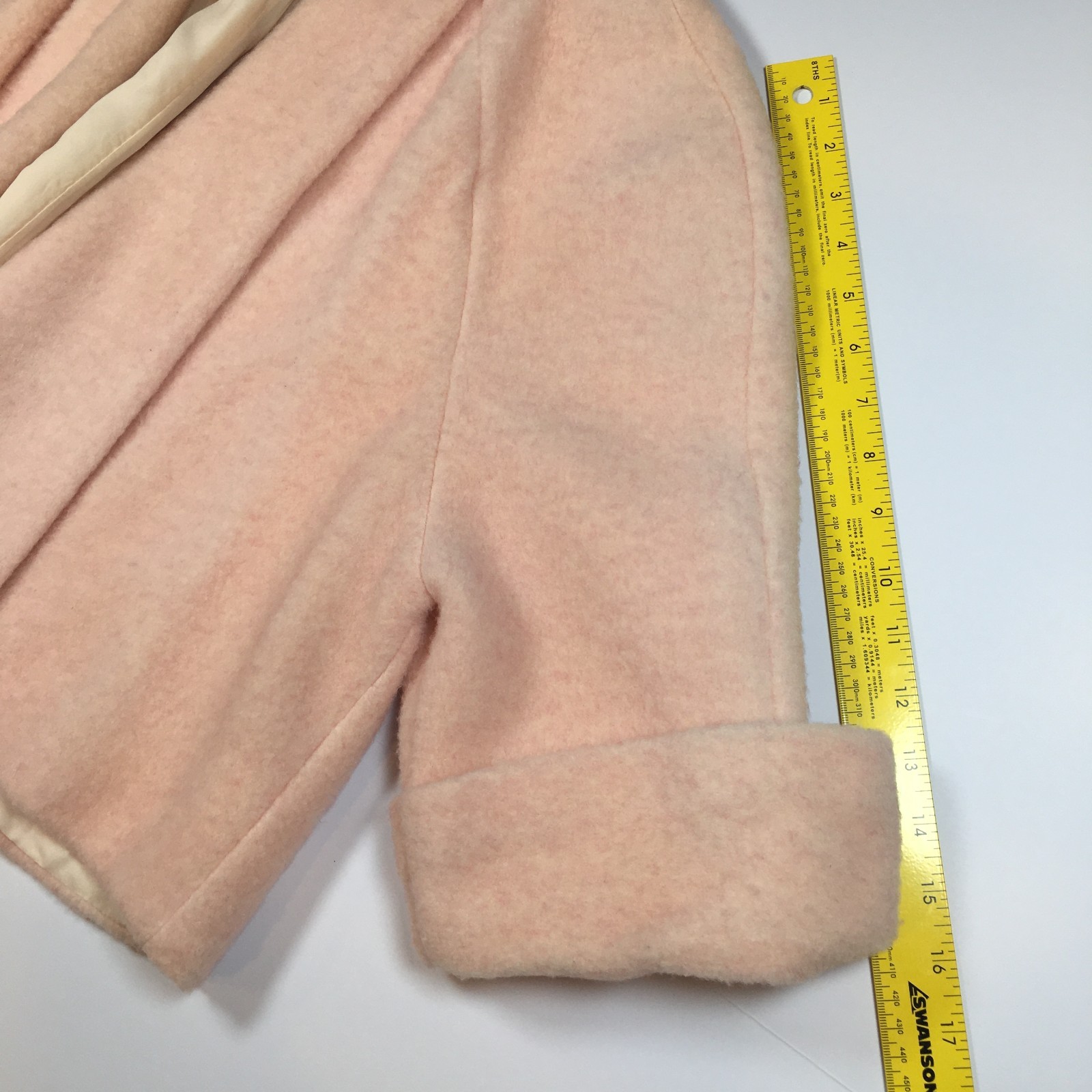 Vintage Pink Bolero Rhapsody Womens Shrug Cropped Jacket 1960s Style Cuffed