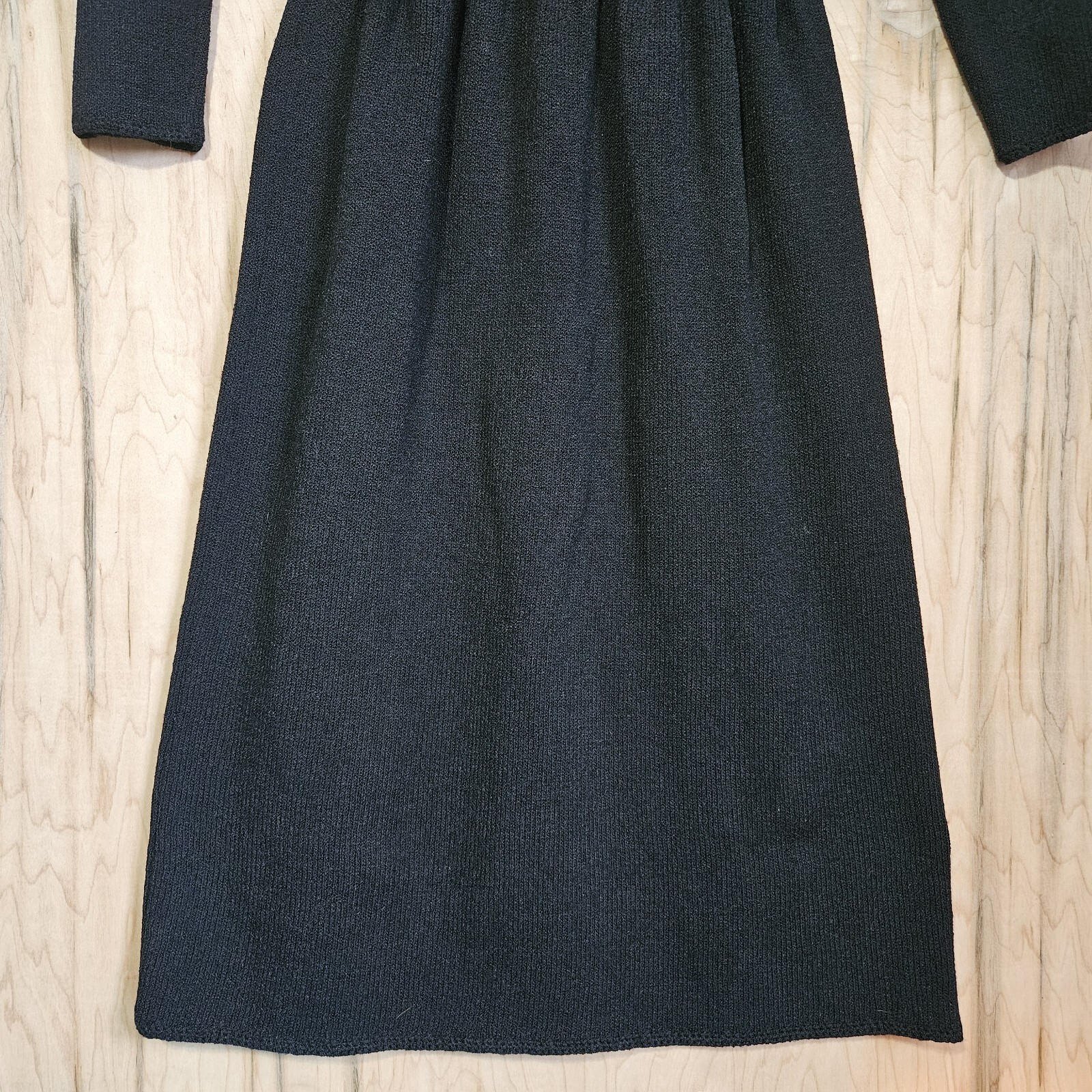 Pat Sandler for Wellmore Vtg 70s Wmns Sz 6 V Neck Sequin Accent Sweater Dress