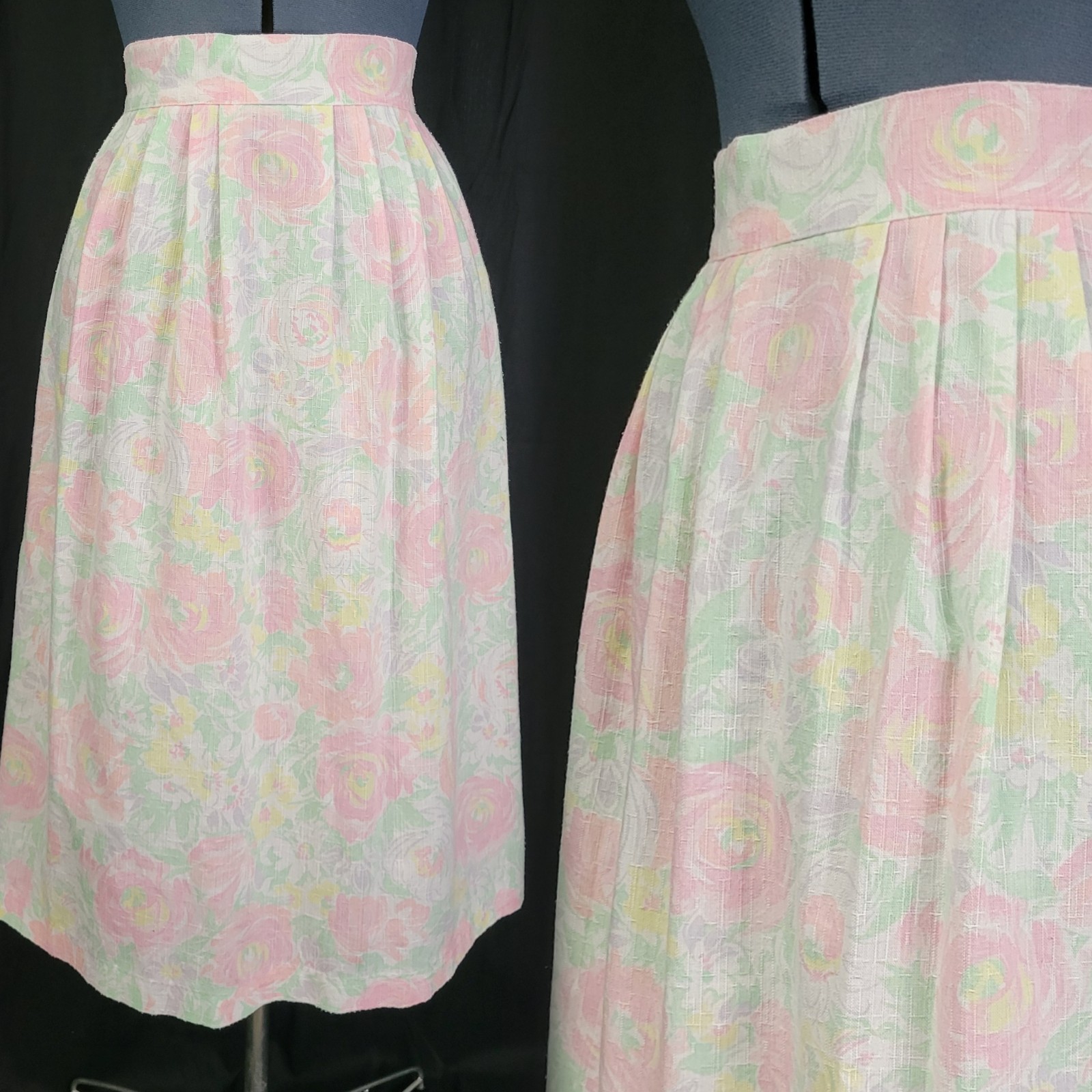 Vintage Chelsea Station Pastel Floral Skirt Size 9