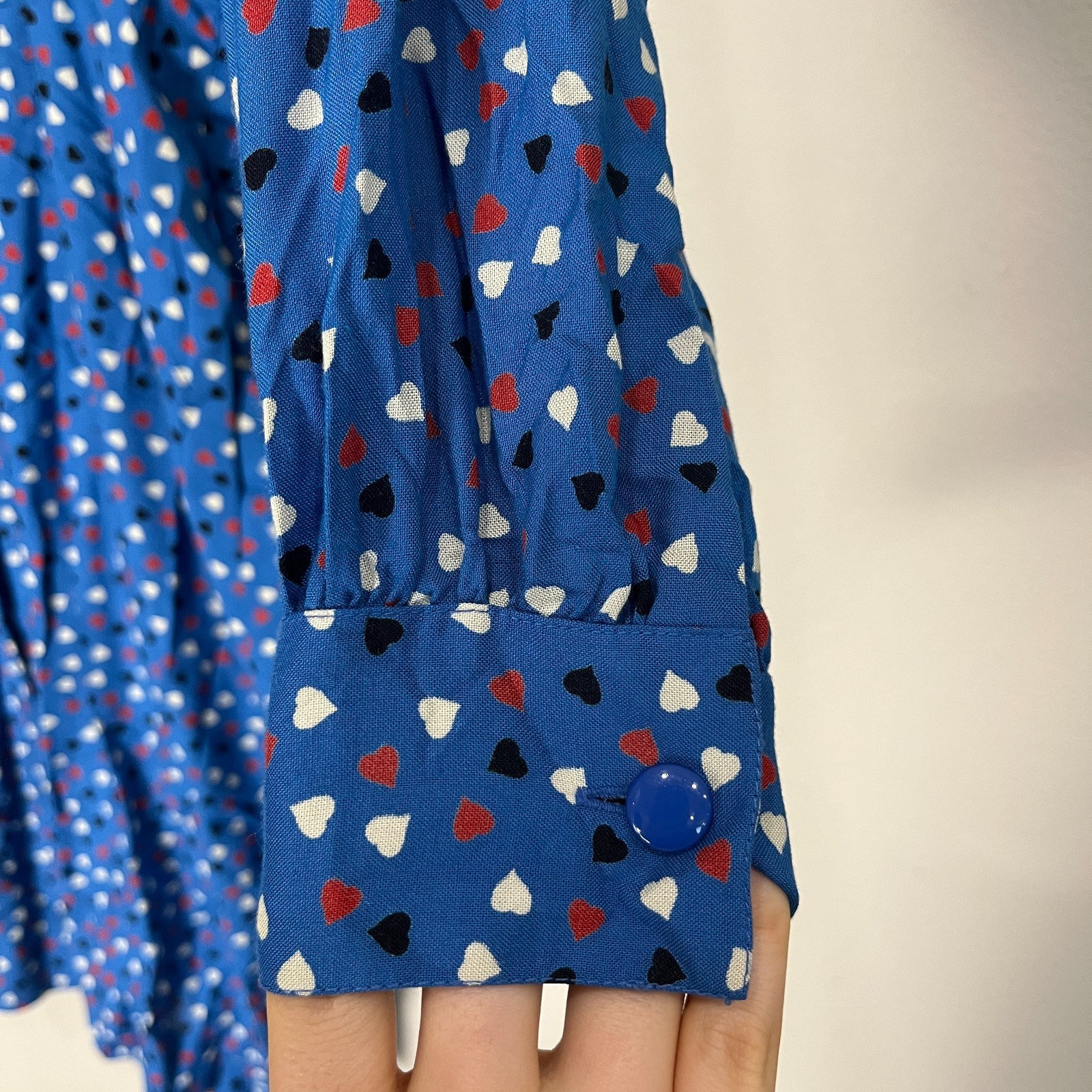Vintage Guy Laroche 80’s Dress hearts pockets pleated Size 38 us medium