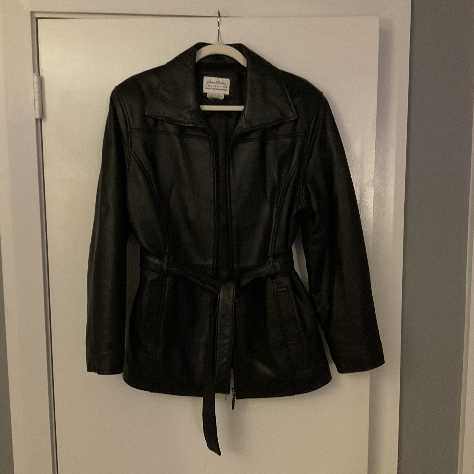 Giorgio Fiorlini 100% Leather Coat Women’s Vintage New Zealand Lamb Skin M