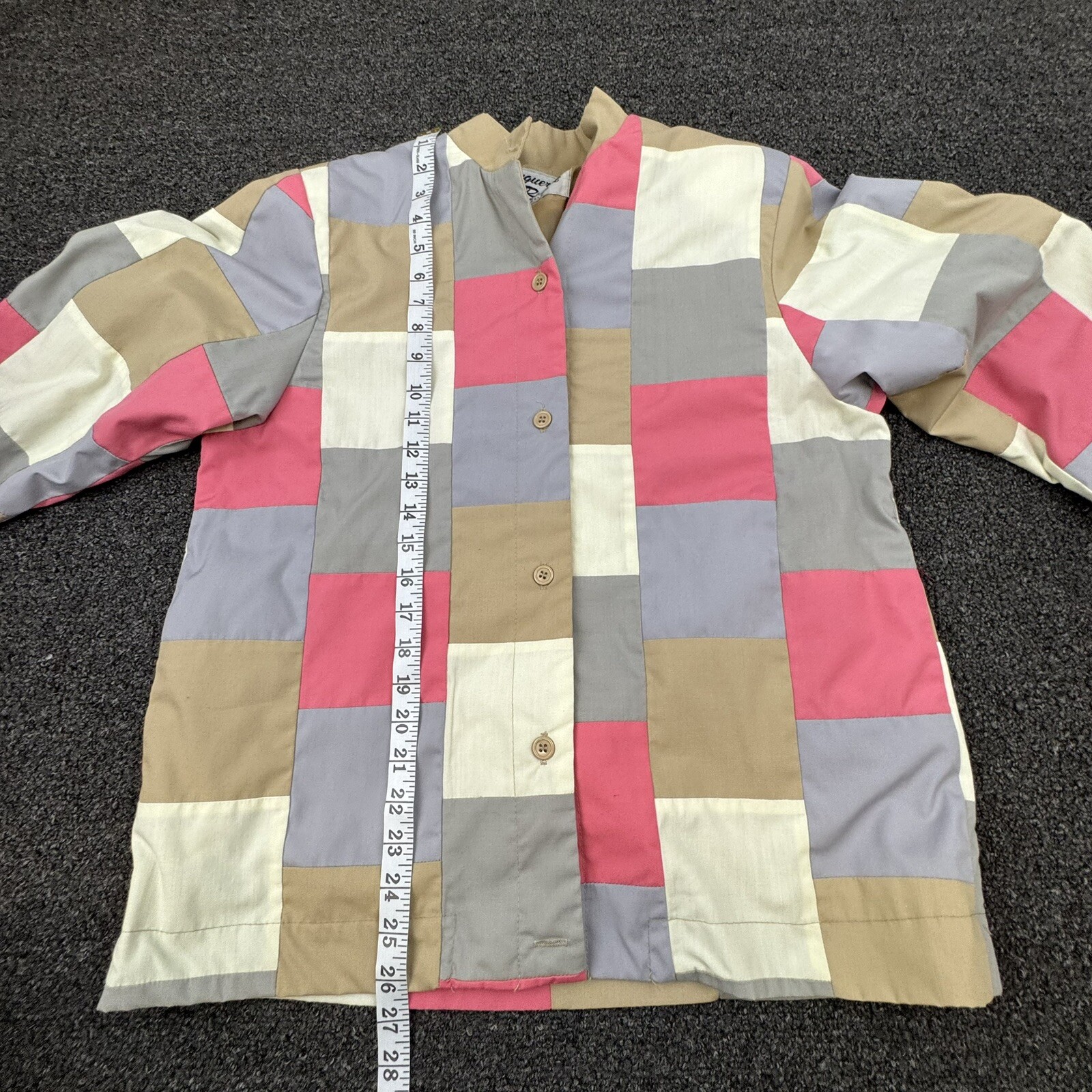 Marguerite Rubel Vintage 1980s Multicolor Pastel Bomber Jacket Patches Women 10