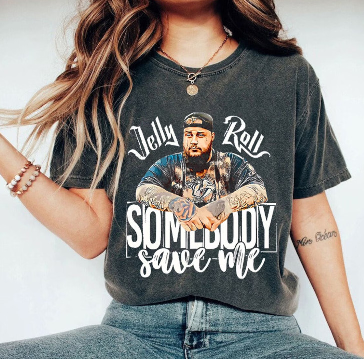 Jelly Roll Shirt, Somebody Save Me T-shirt, Jelly Roll 2024 Tour Shirt For Fan