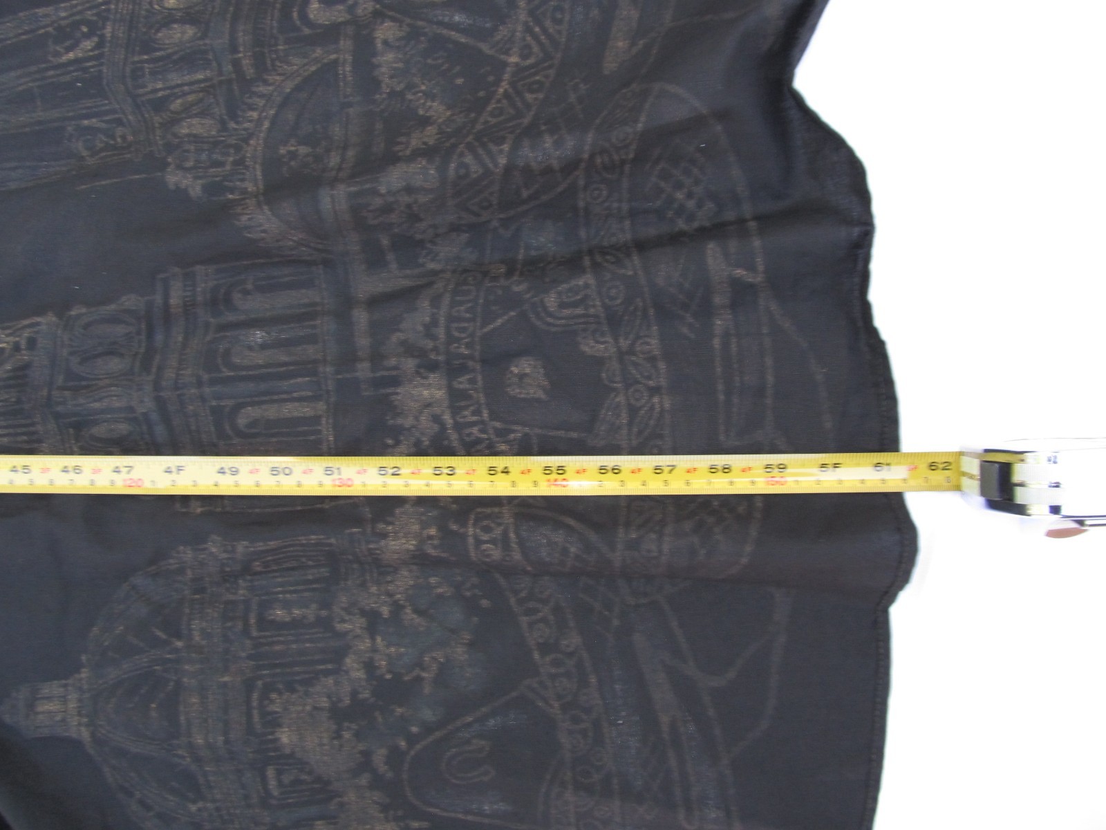 Hand Painted Circle Skirt Novelty Print Vintage Mexico Souvenir Modesty Midi