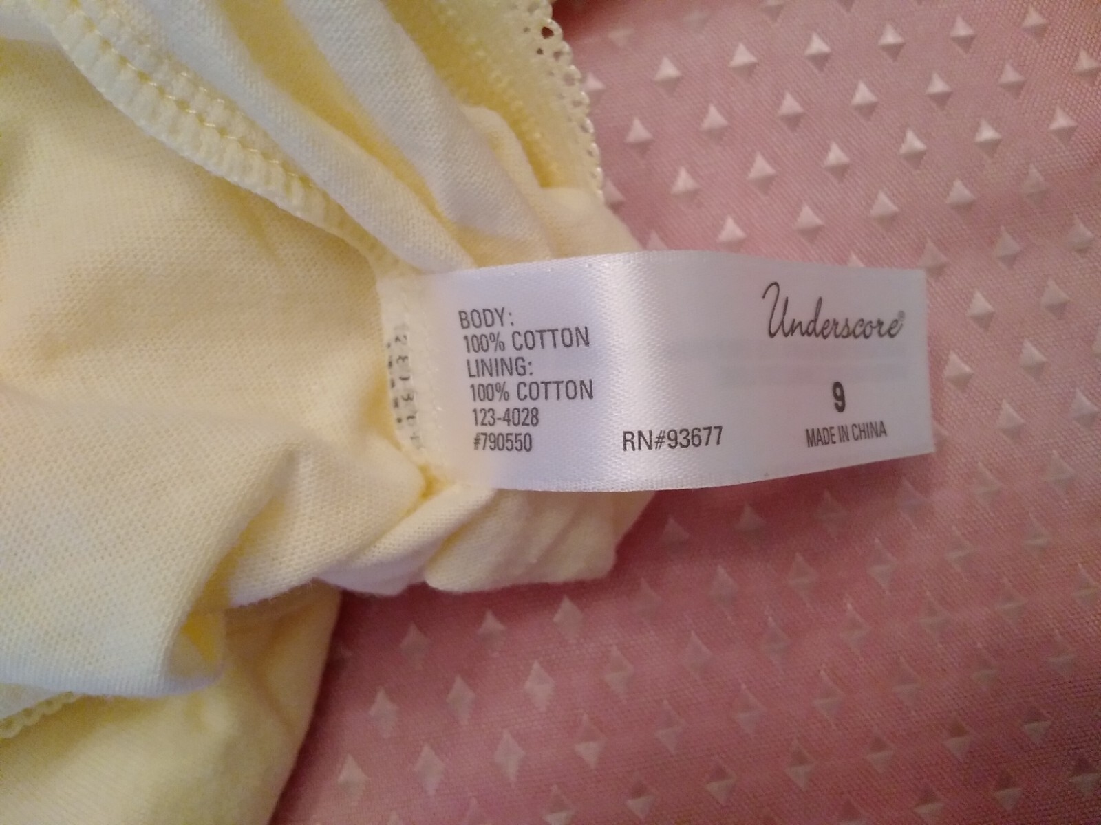 Panties Granny Soft Underscore 100% Cotton Full Brief Yellow SZ 9
