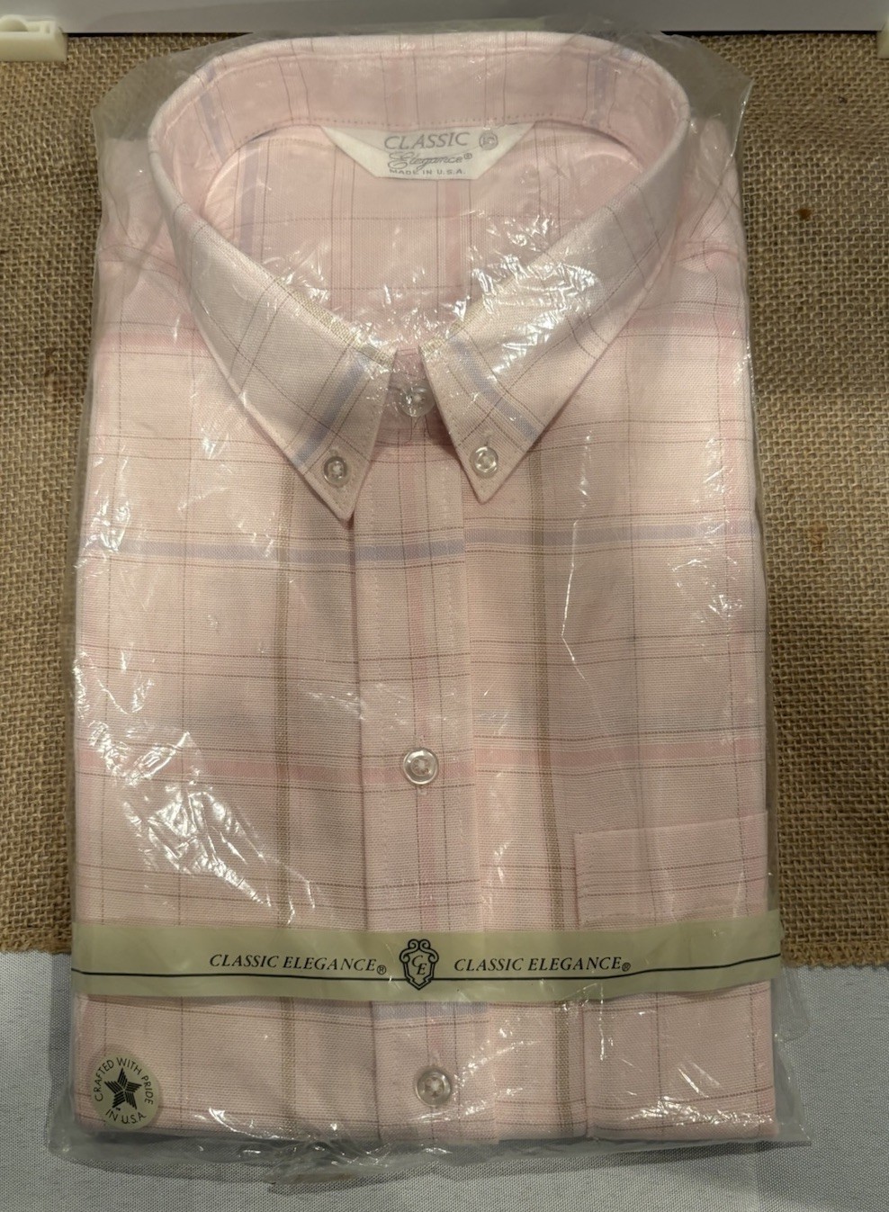 Vintage Classic Elegance Womens Button Down Pink Blouse, Size 18, NOS, In Pkg.