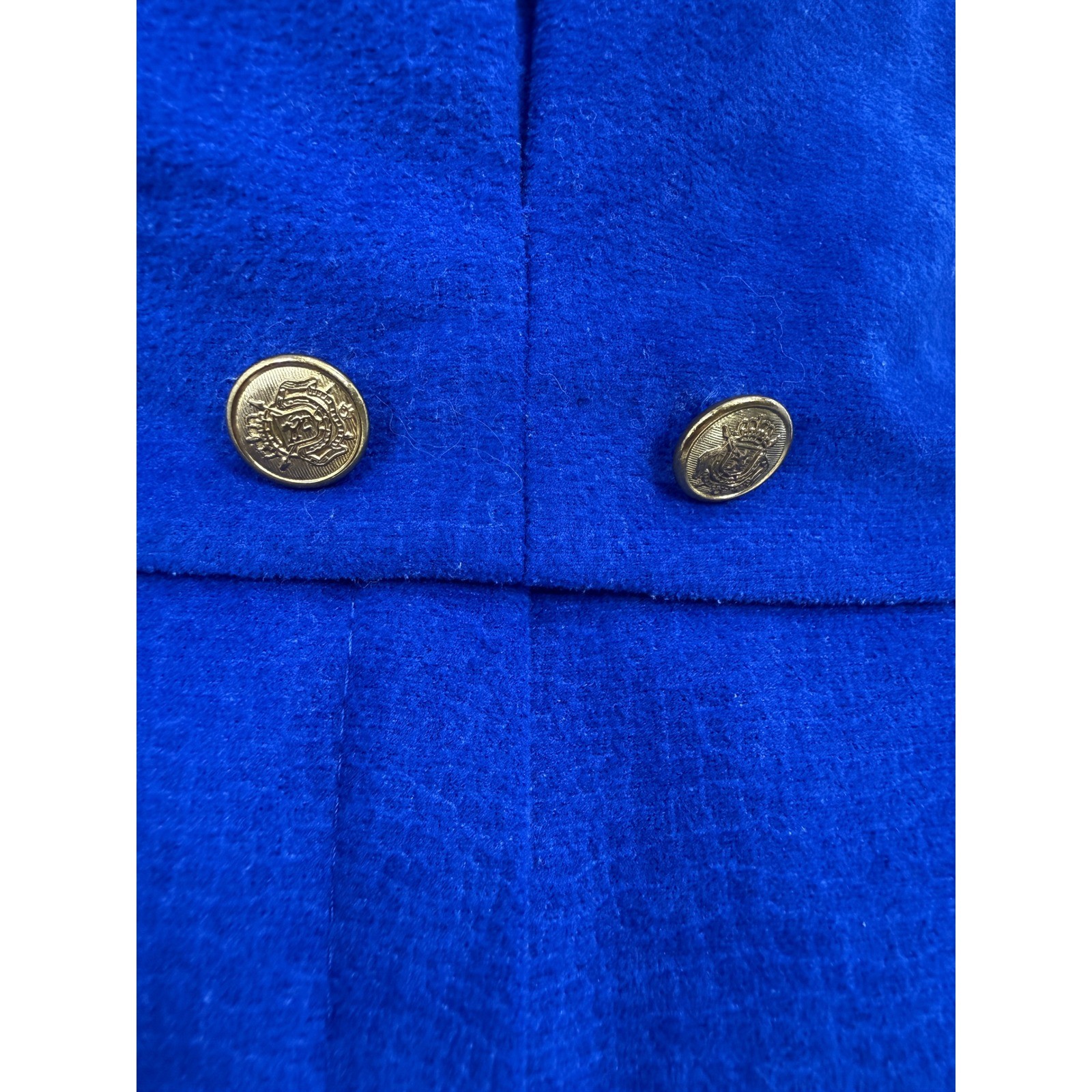 Vintage By Choice A Byer Royal Blue Skirt Suit Women Size 3 80s Power Suit Crop