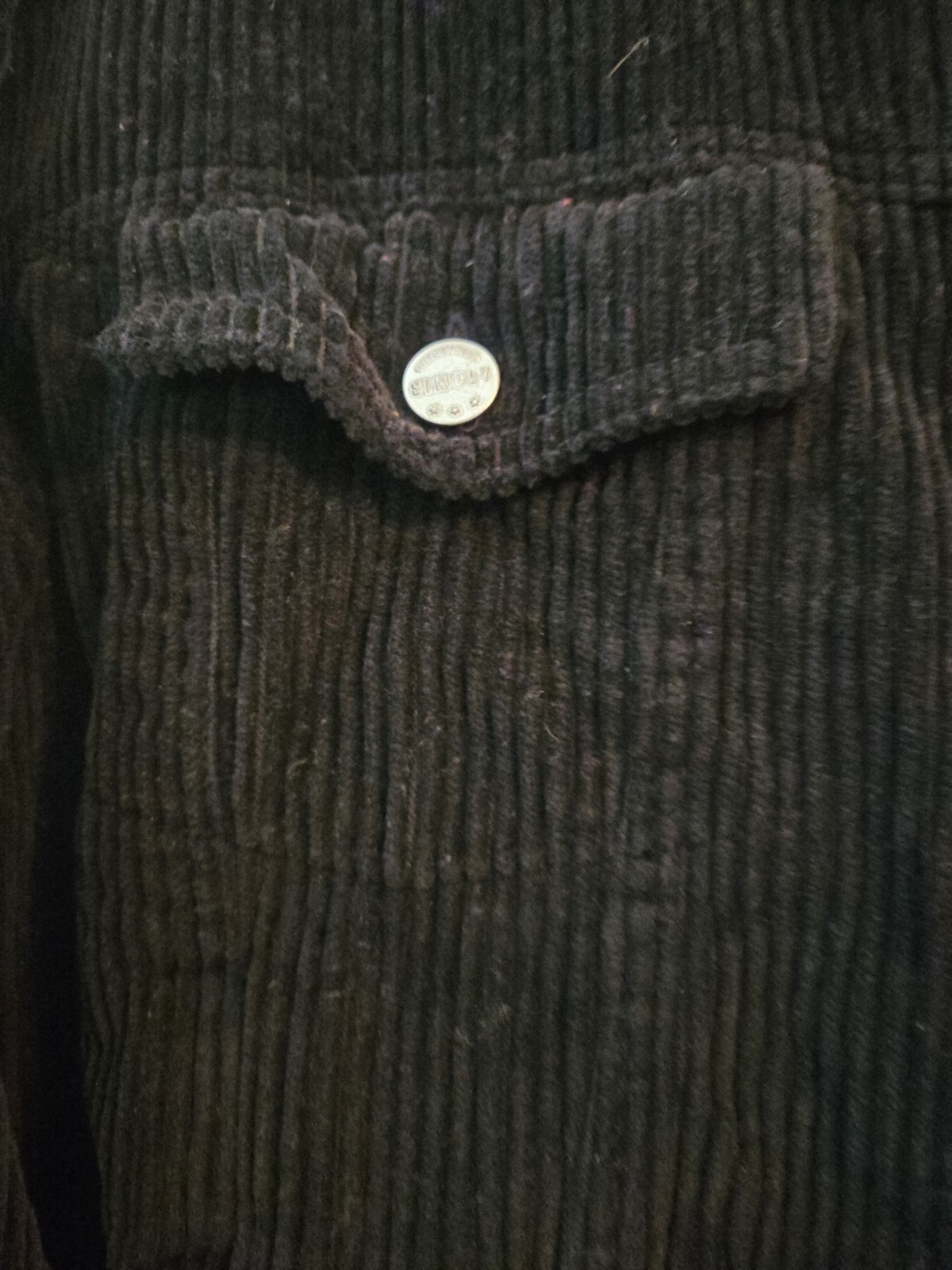 Mahudi Vintage Black Corduroy Jacket Sz L