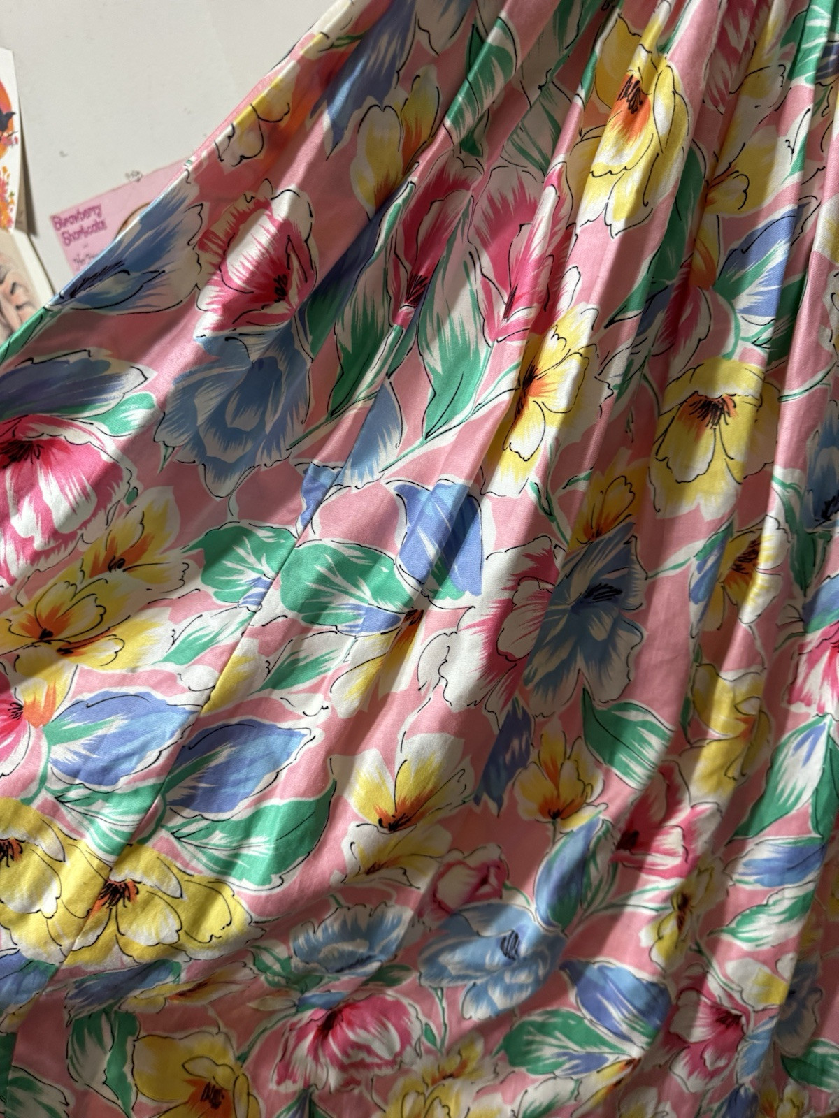 VTG Women’s Floral Midi Dress XS/S Bust 33” (flaws) Easter & Summer/Spring