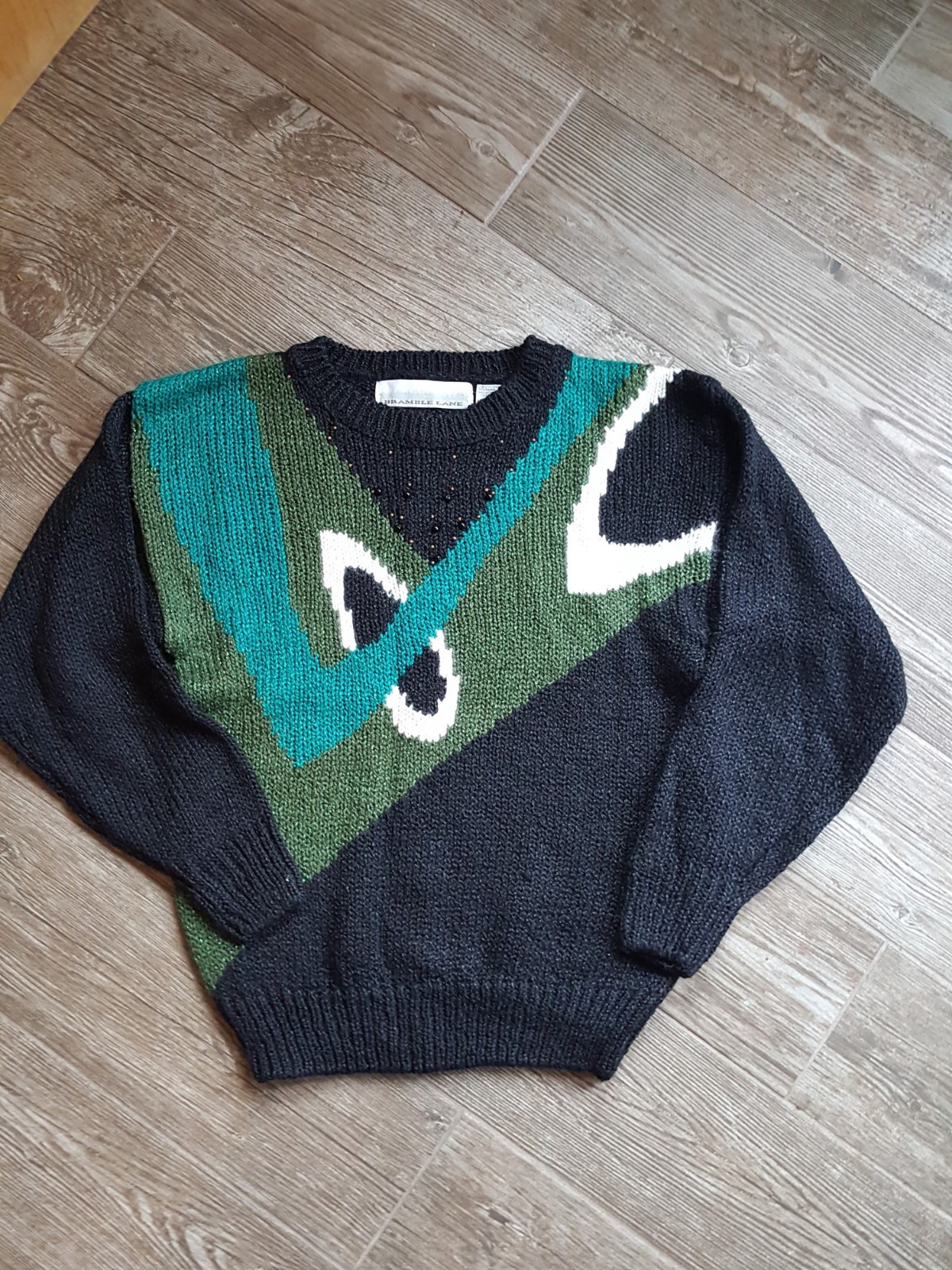 Bramble Lane Womens Sweater Small Vintage Black