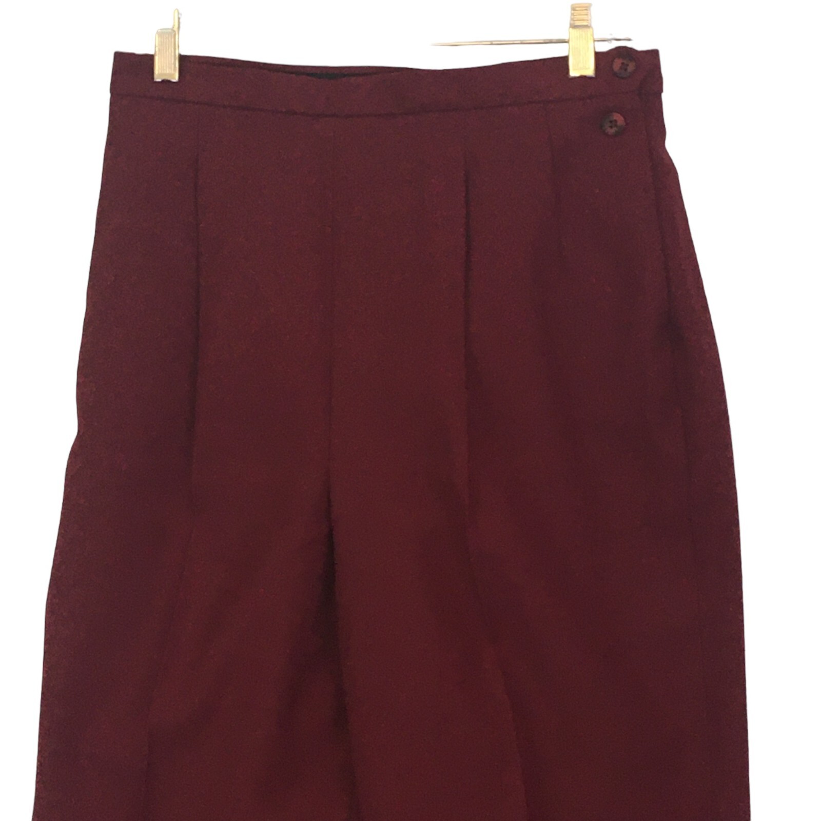 Reflections by Haggar Womens Vintage High Rise Dress Pants, Burgundy, 28 waist